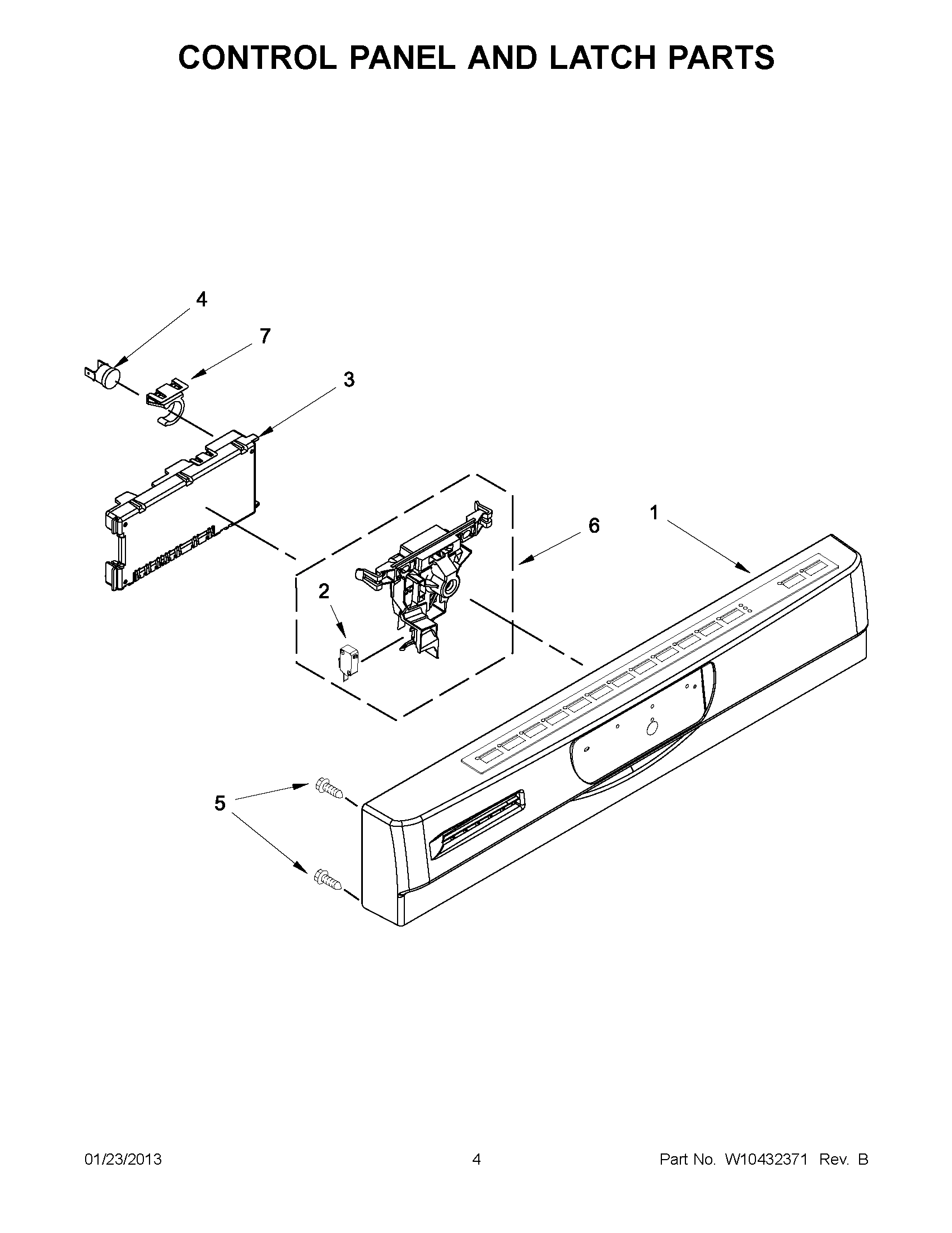 02 - CONTROL PANEL AND LATCH PARTS