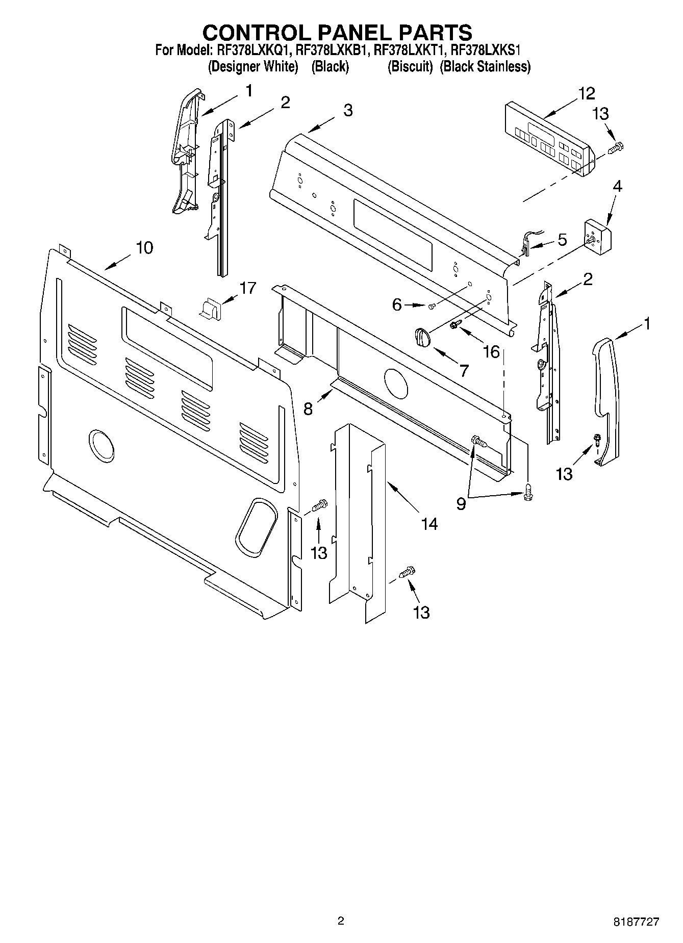 02 - CONTROL PANEL PARTS