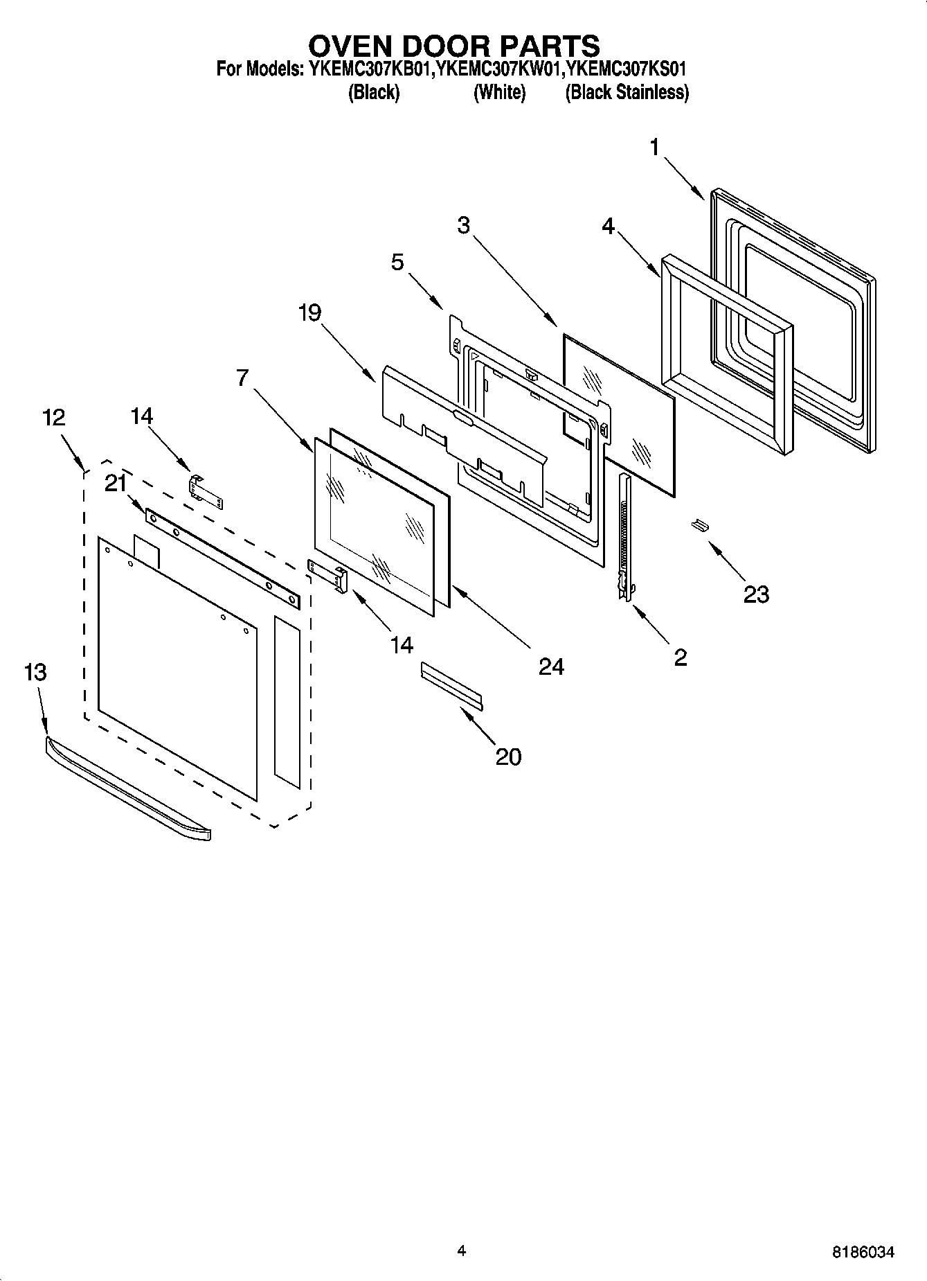 03 - OVEN DOOR PARTS
