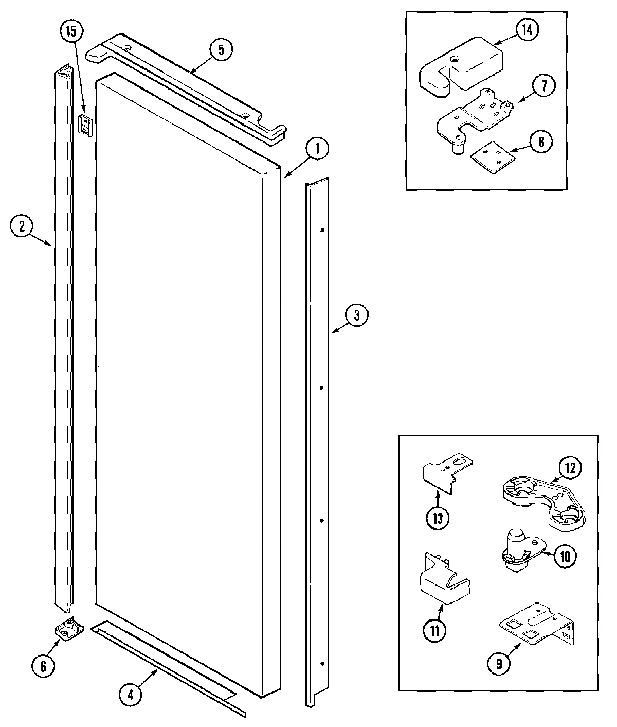 08 - FRESH FOOD OUTER DOOR (JCD2389DTB/W)
