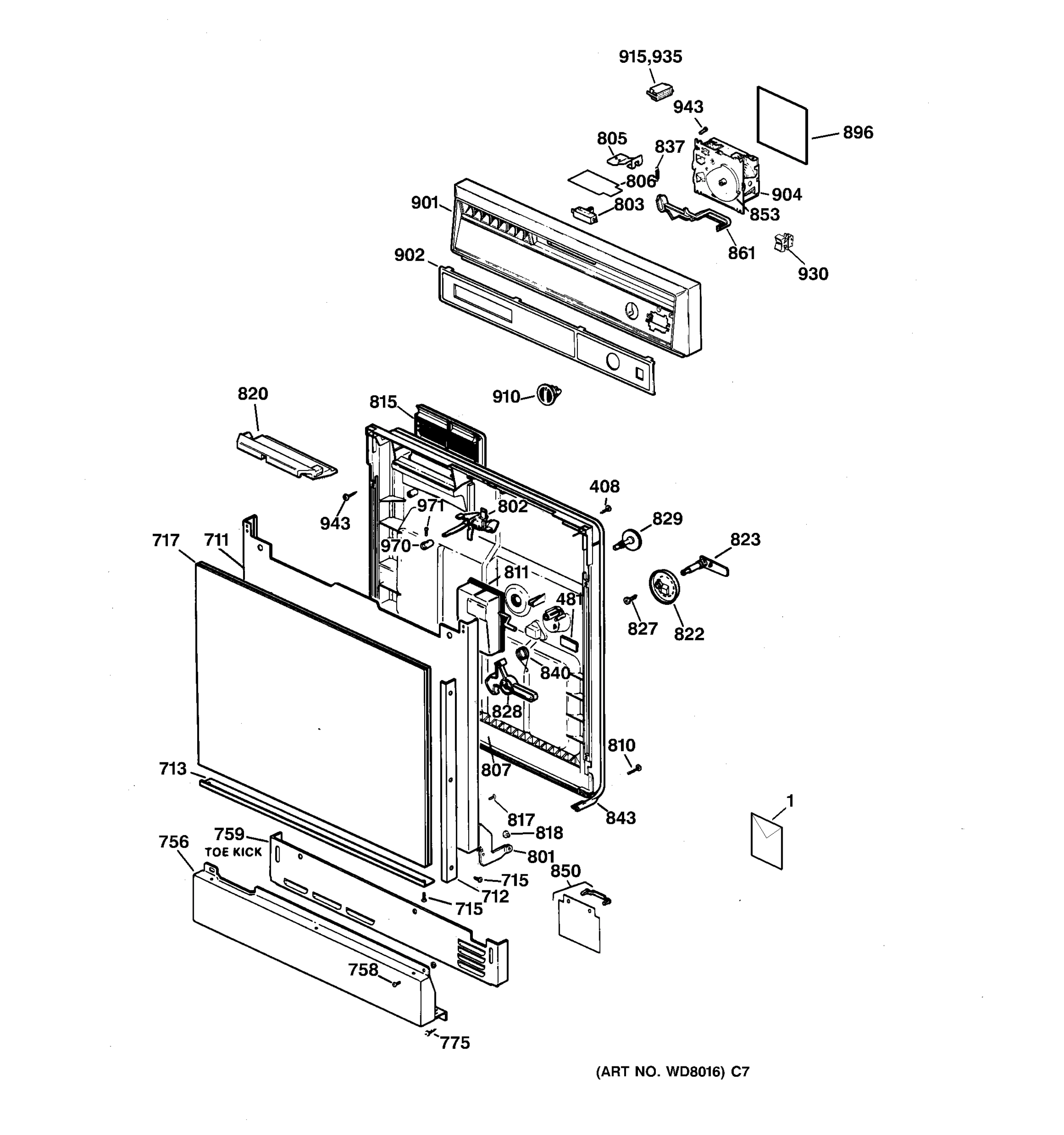 ESCUTCHEON & DOOR ASSEMBLY