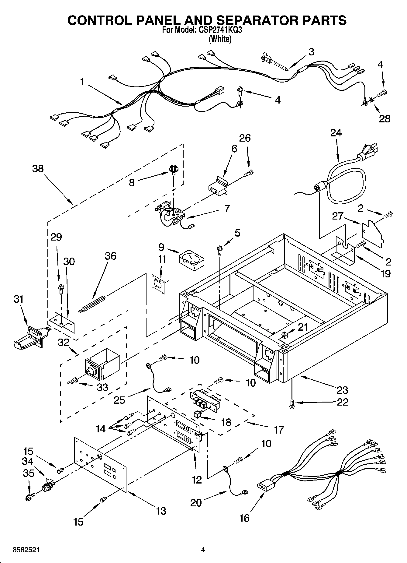 04 - CONTROL PANEL AND SEPARATOR PARTS