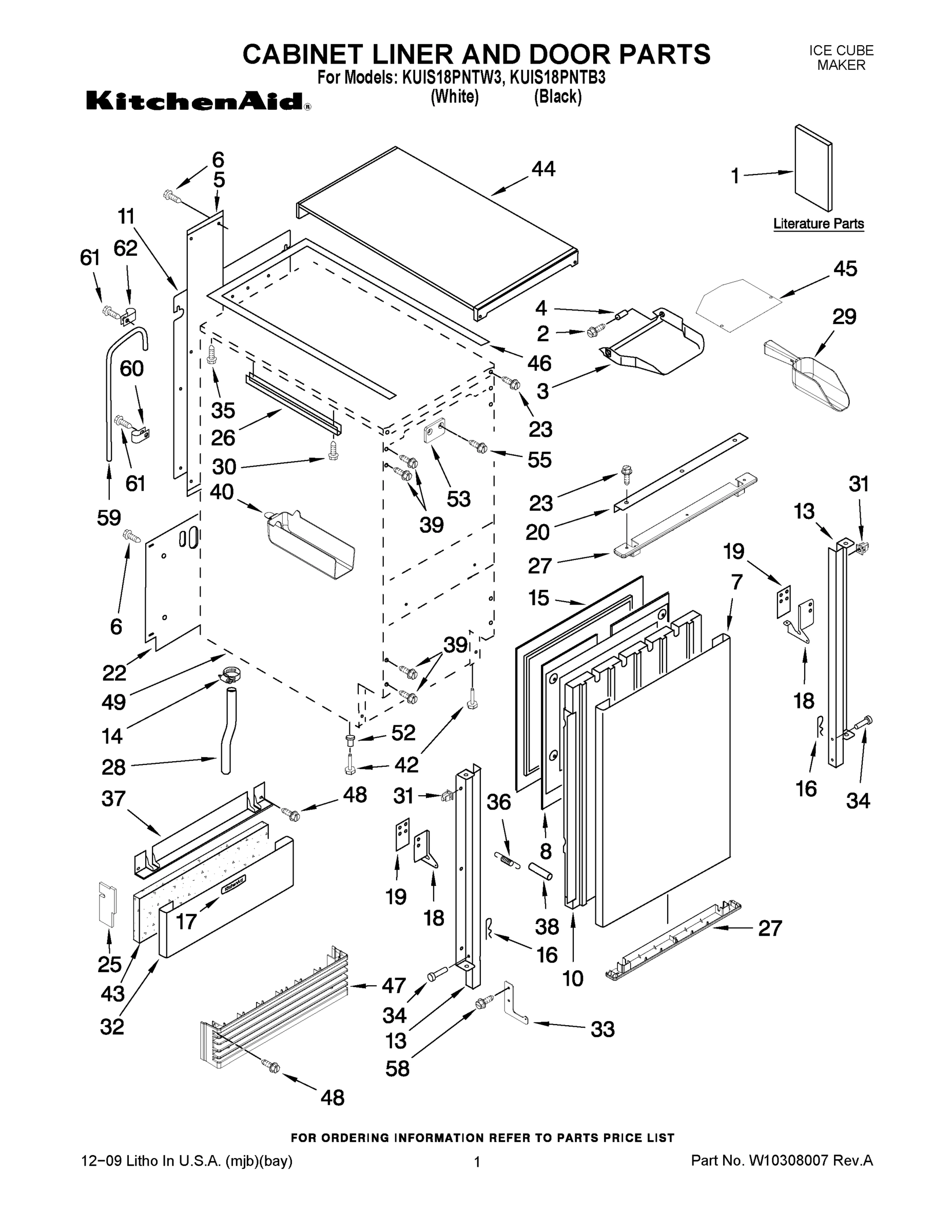 01 - CABINET LINER AND DOOR PARTS