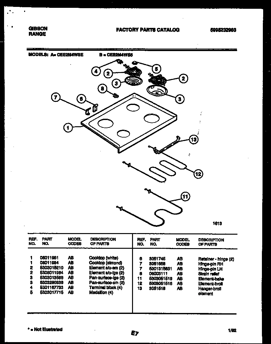 05 - COOKTOP AND BROILER PARTS