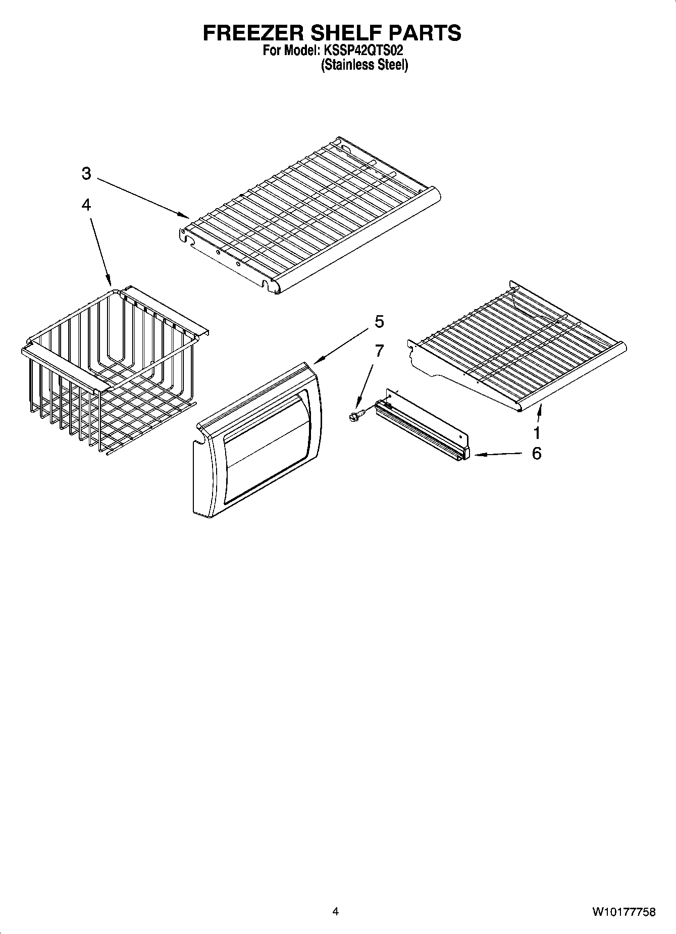 03 - FREEZER SHELF PARTS