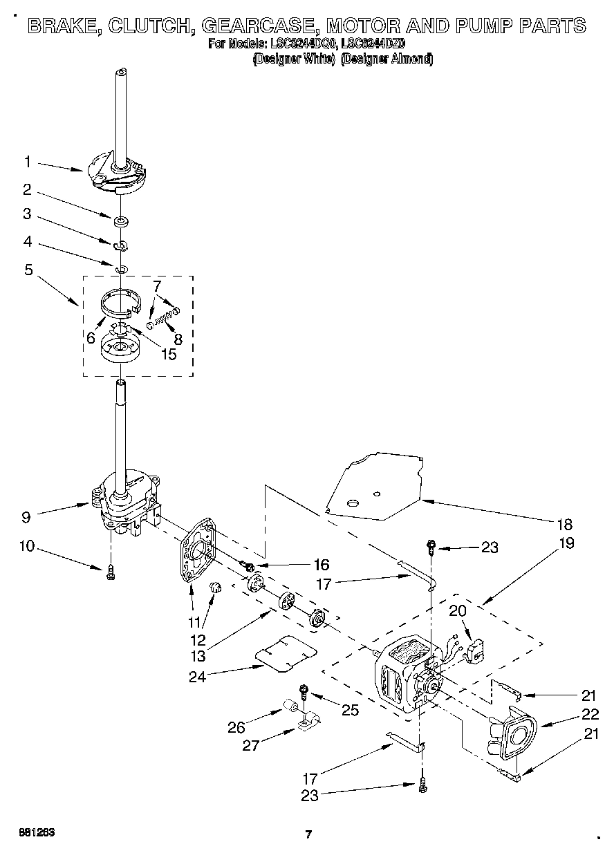 05 - BRAKE, CLUTCH, GEARCASE, MOTOR & PUMP