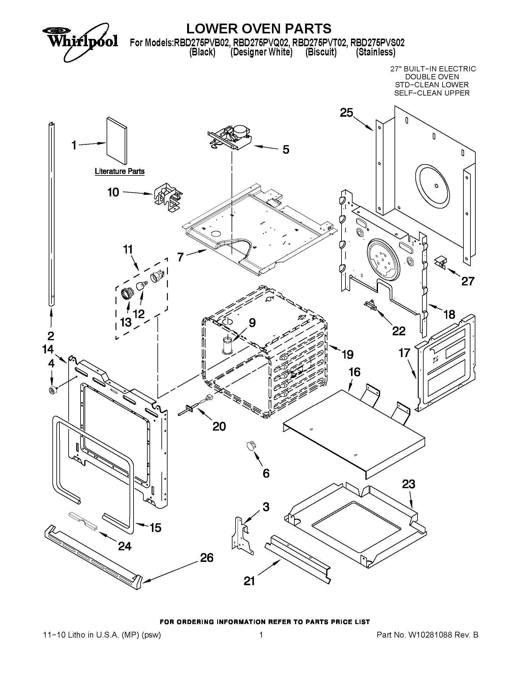 01 - LOWER OVEN PARTS