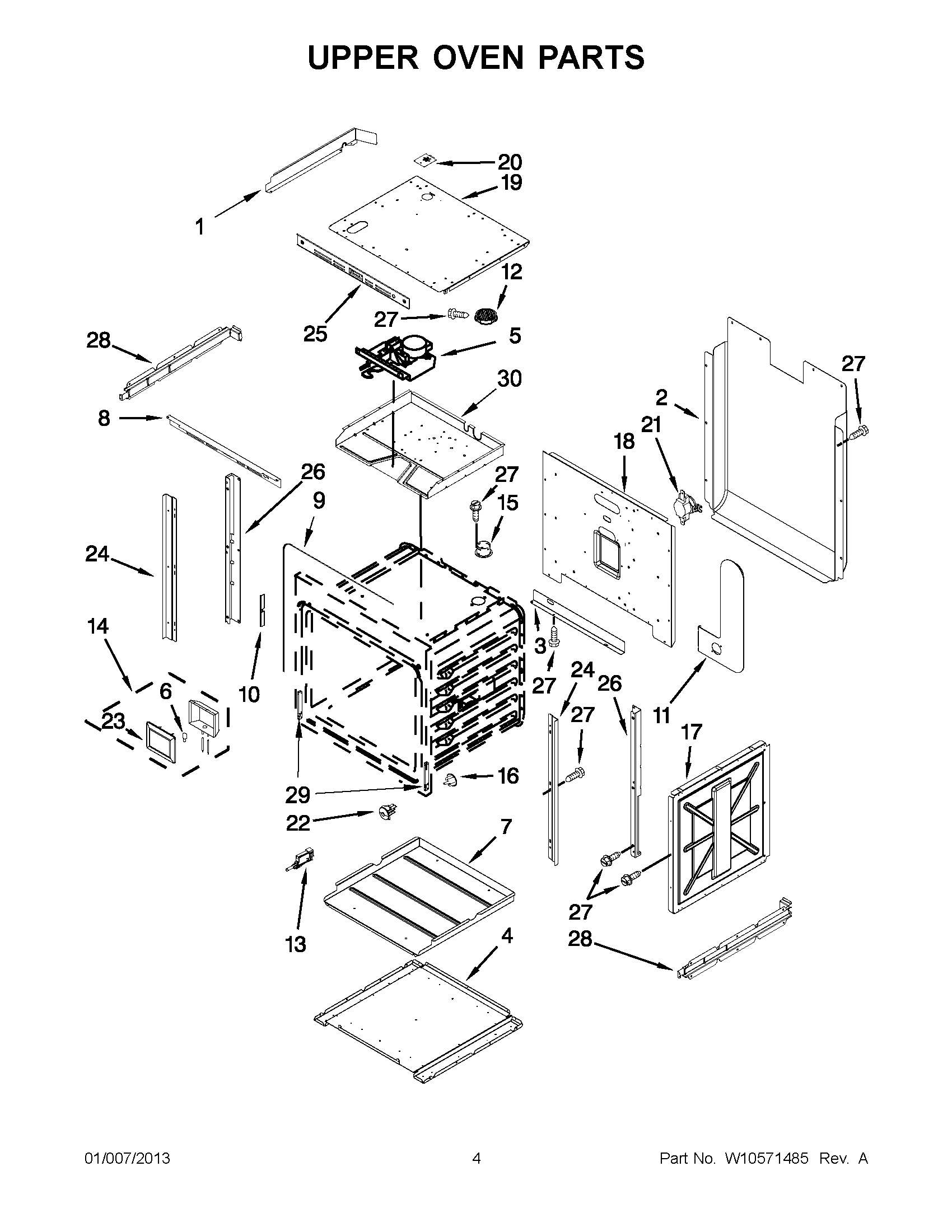 02 - UPPER OVEN PARTS