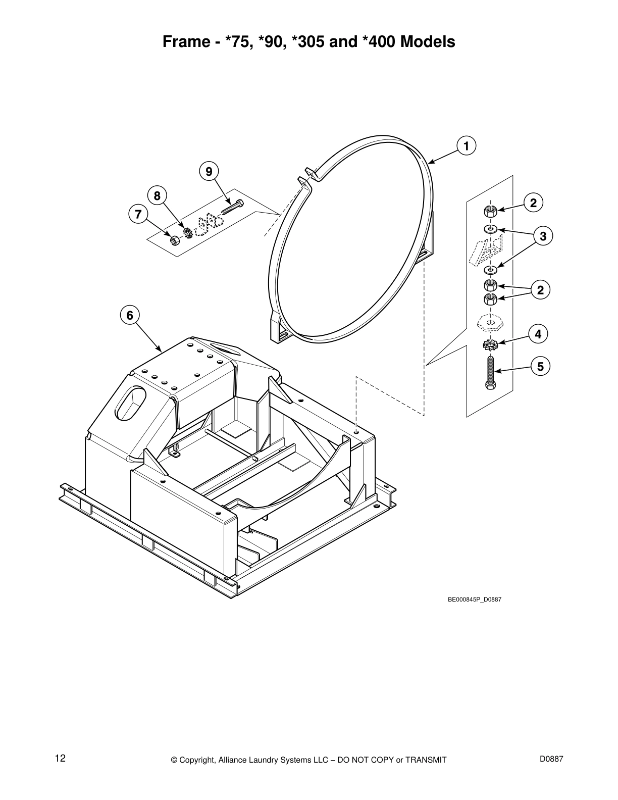 Frame - *75, *90, *305 and *400 Models
