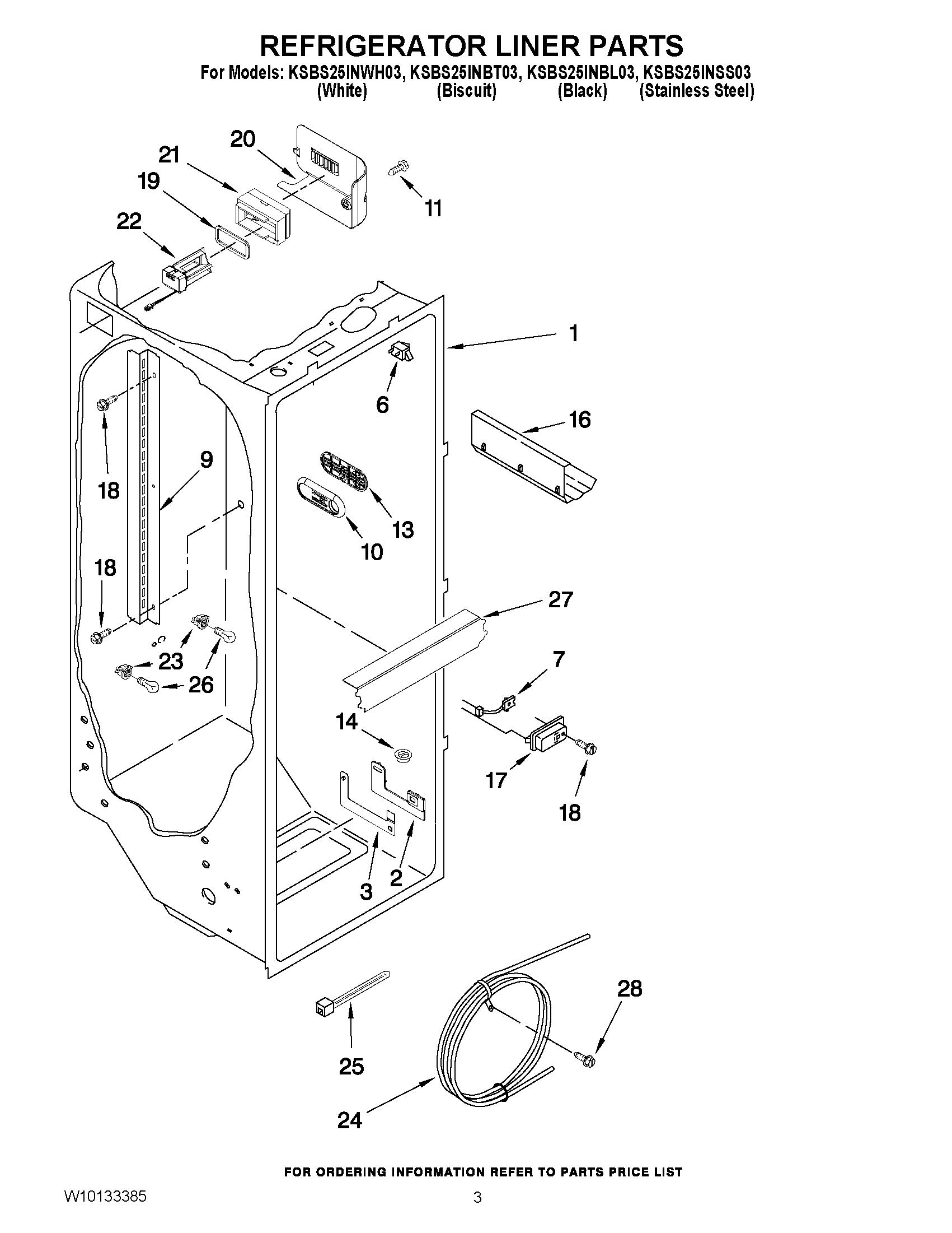02 - REFRIGERATOR LINER PARTS