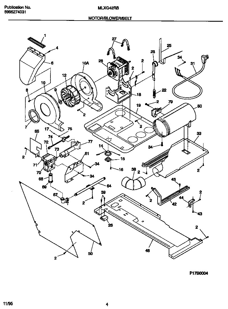 03 - MOTOR/BLOWER/BELT