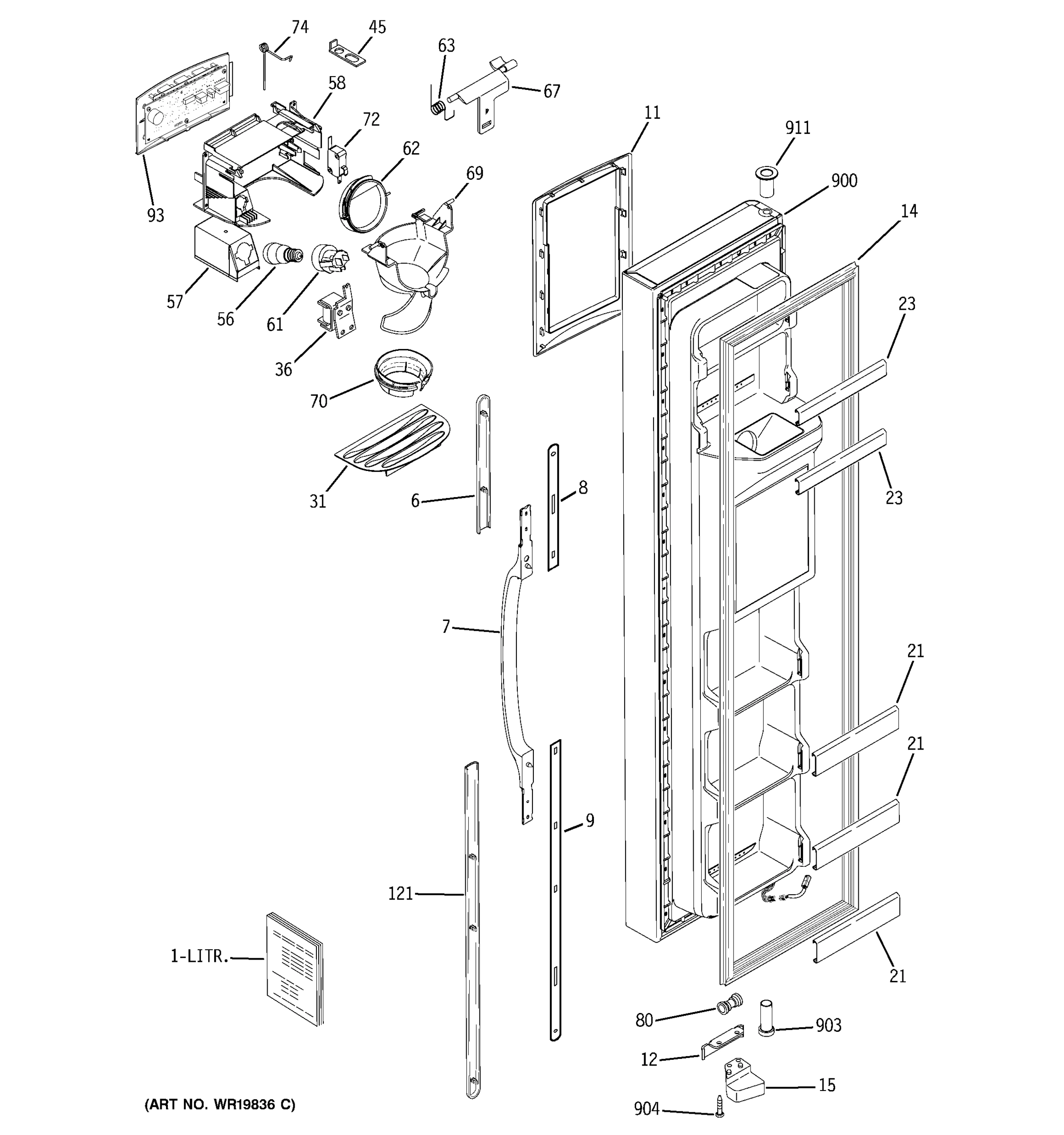 FREEZER DOOR