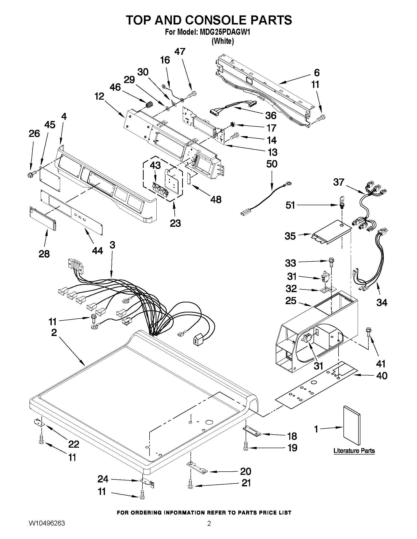 01 - TOP AND CONSOLE PARTS