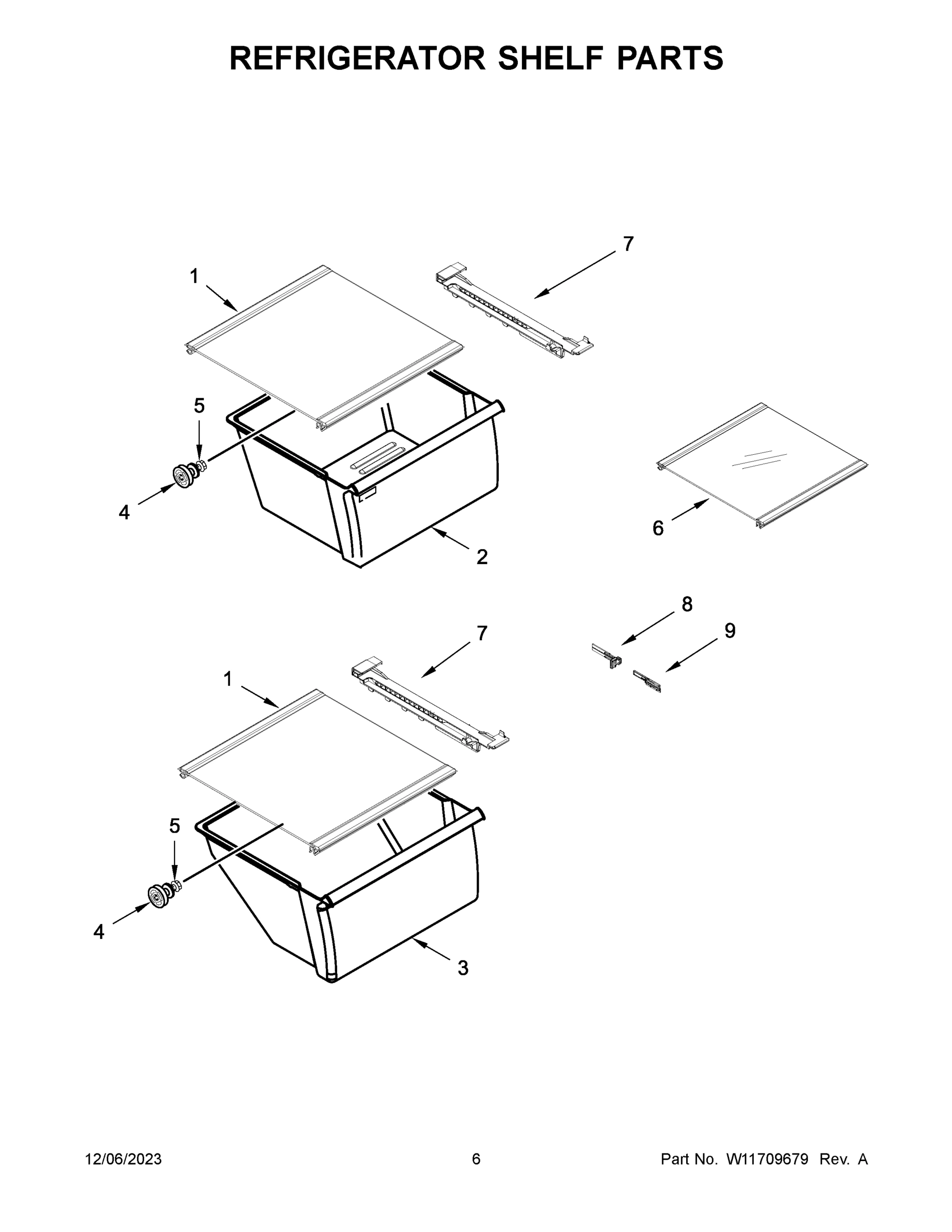04 - REFRIGERATOR SHELF PARTS