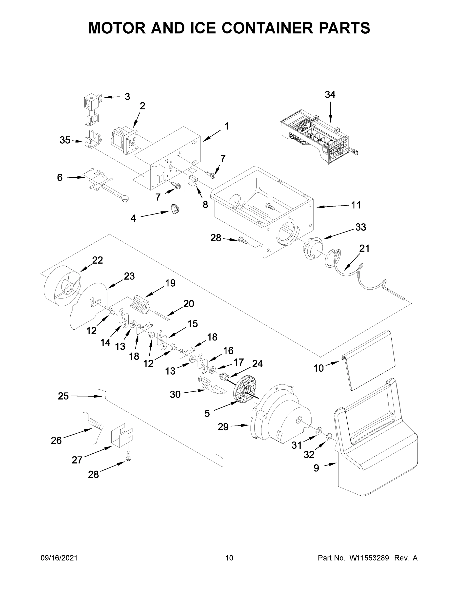 06 - MOTOR AND ICE CONTAINER PARTS