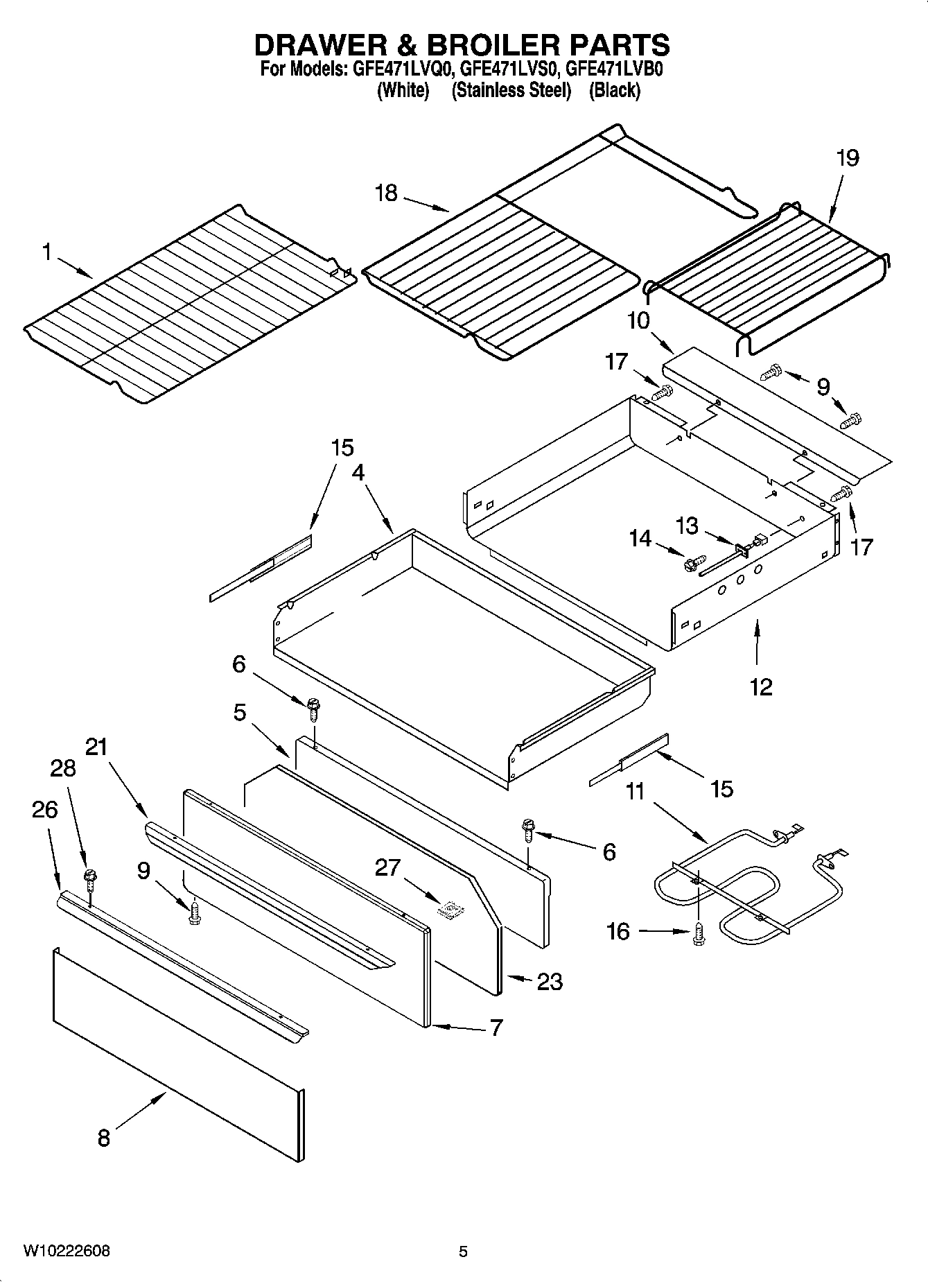04 - DRAWER & BROILER PARTS