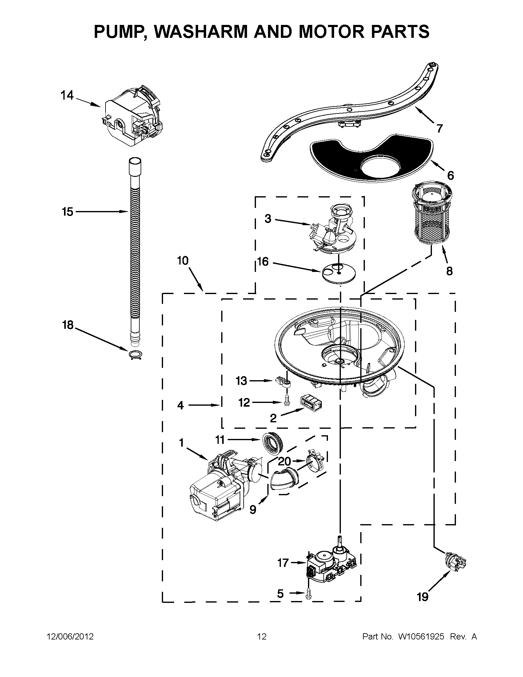 06 - PUMP, WASHARM AND MOTOR PARTS