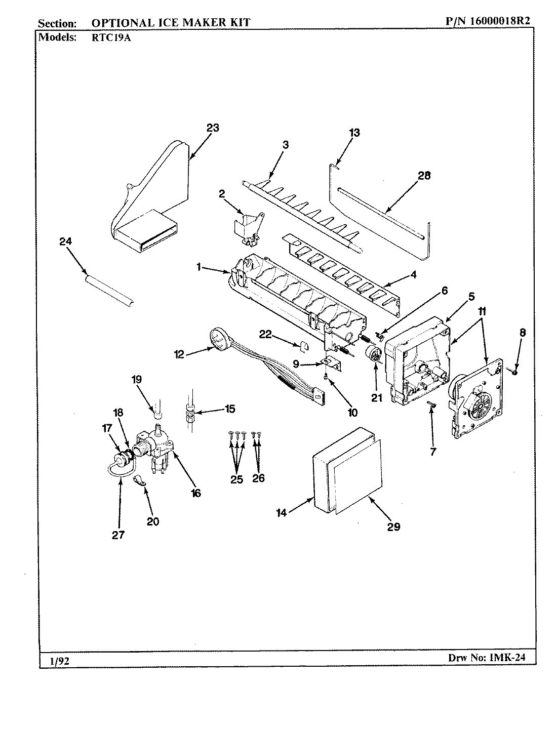 05 - OPTIONAL ICE MAKER KIT