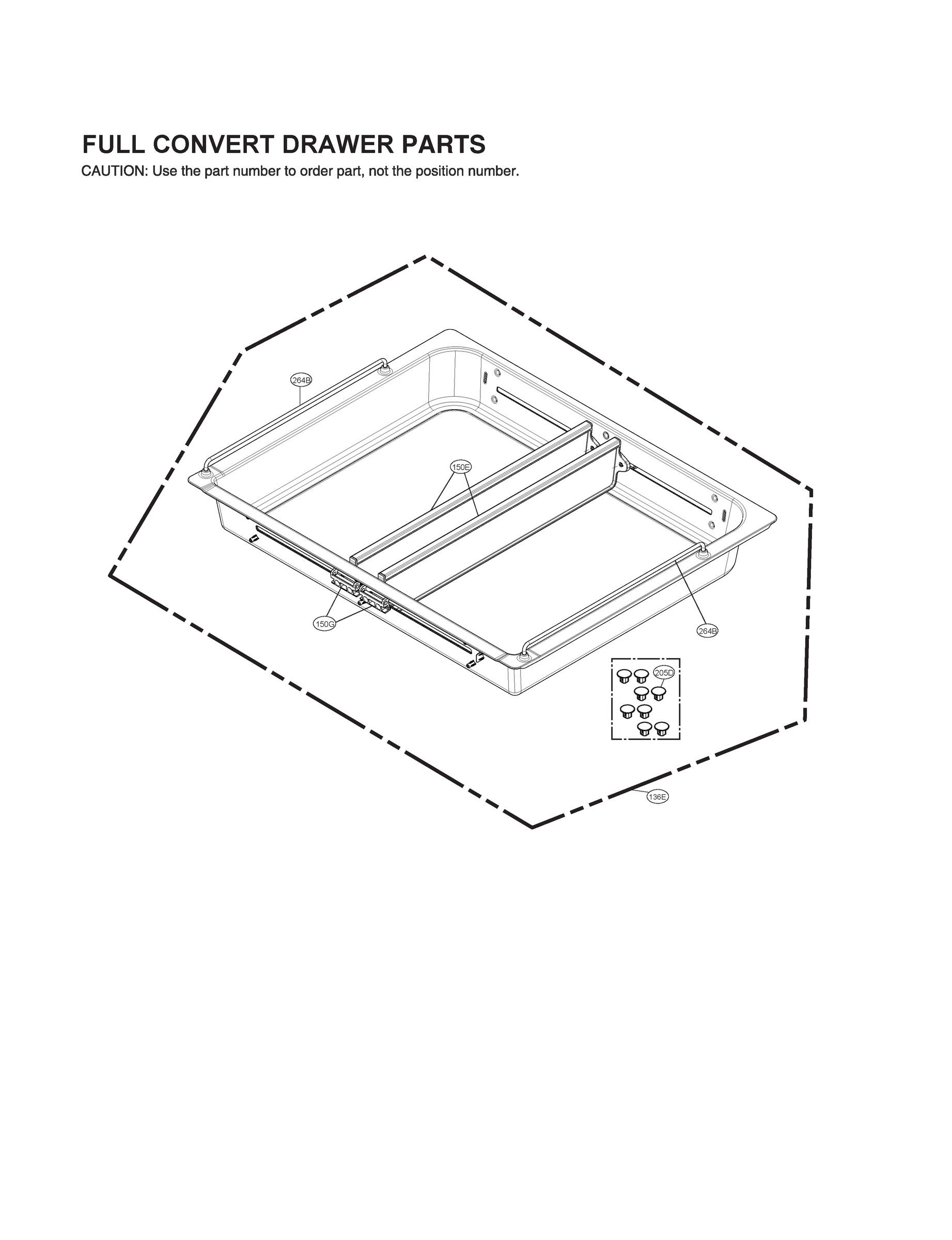FULL CONVERT DRAWER PARTS