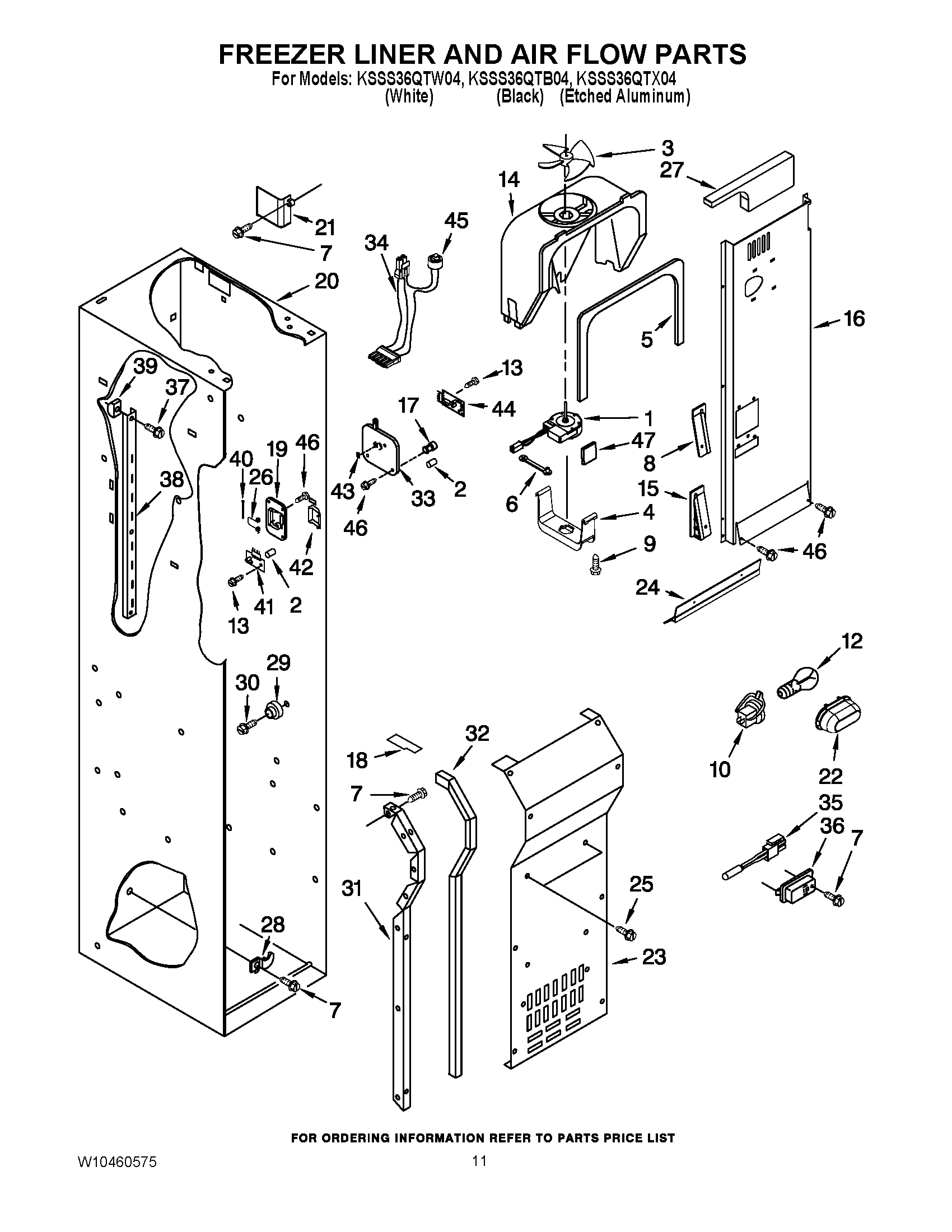08 - FREEZER LINER AND AIR FLOW PARTS