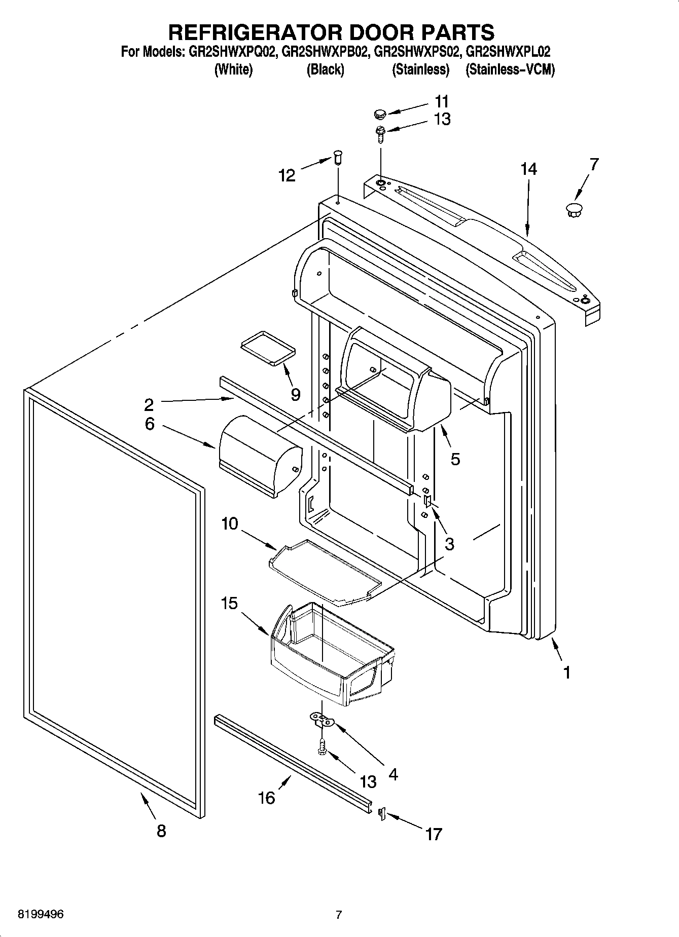 04 - REFRIGERATOR DOOR PARTS
