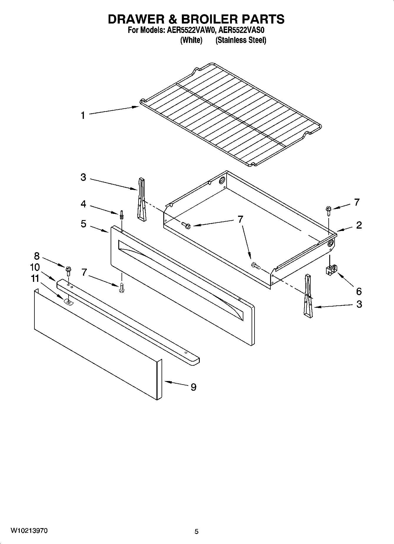 04 - DRAWER & BROILER PARTS