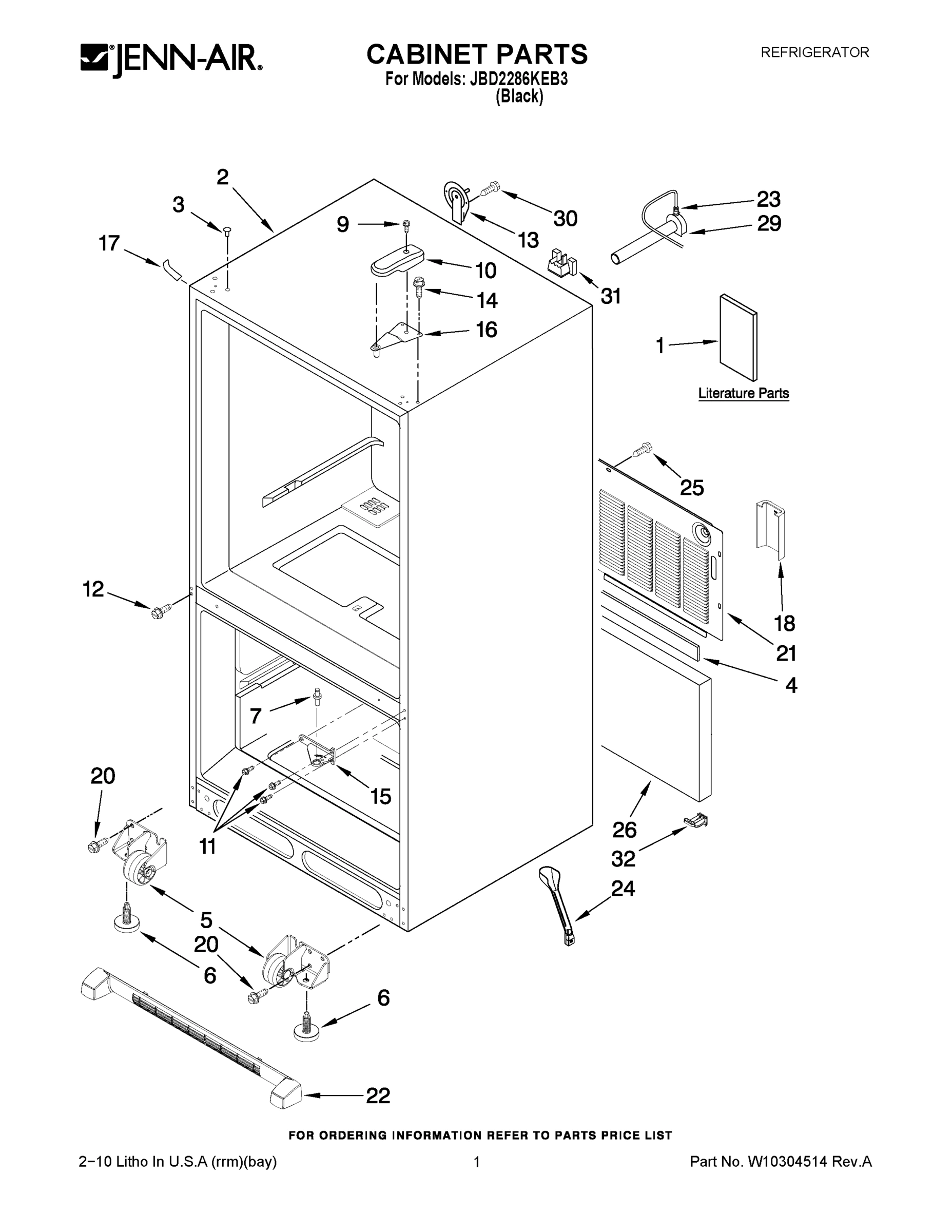 01 - CABINET PARTS