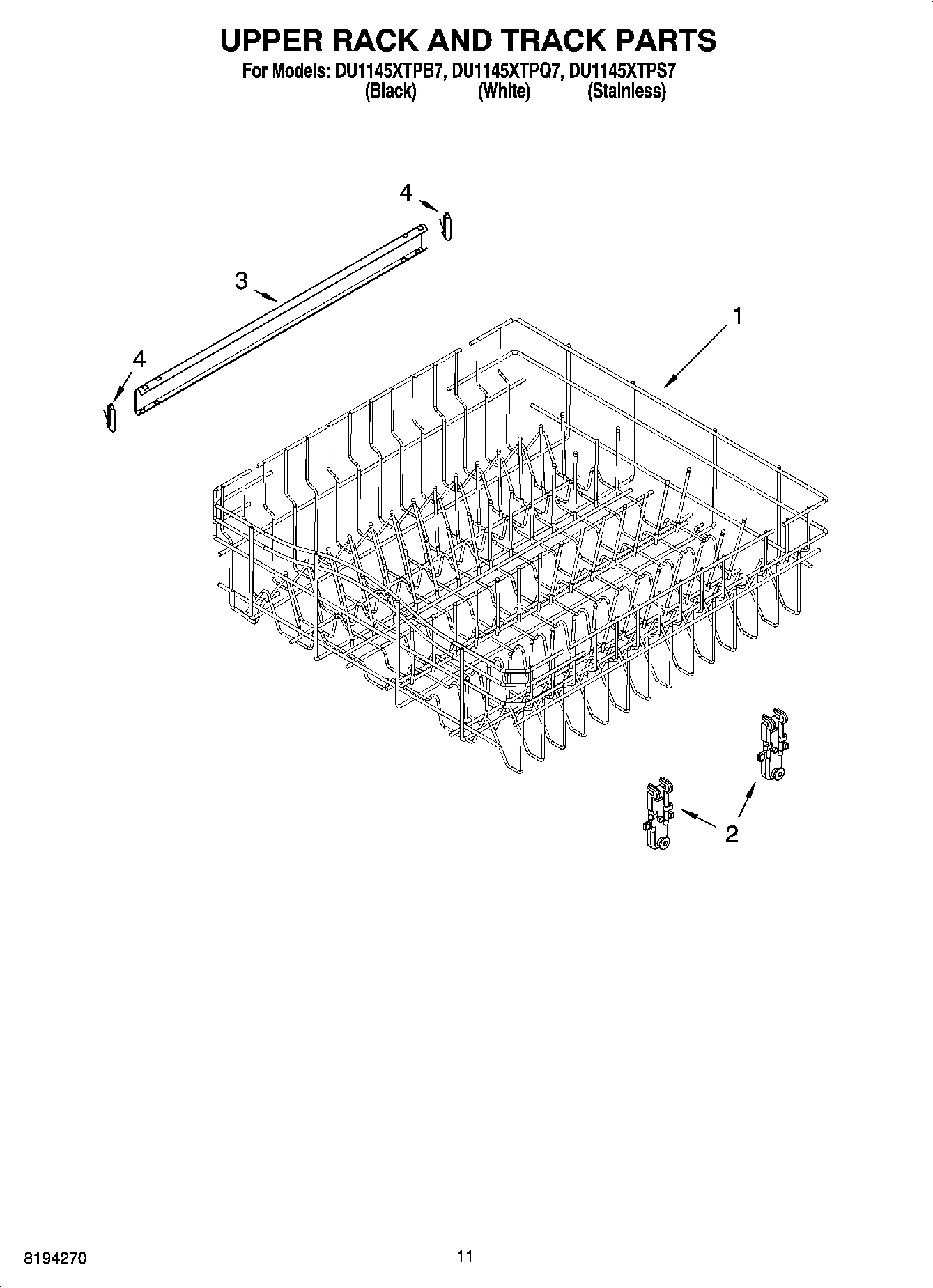 09 - UPPER RACK AND TRACK PARTS