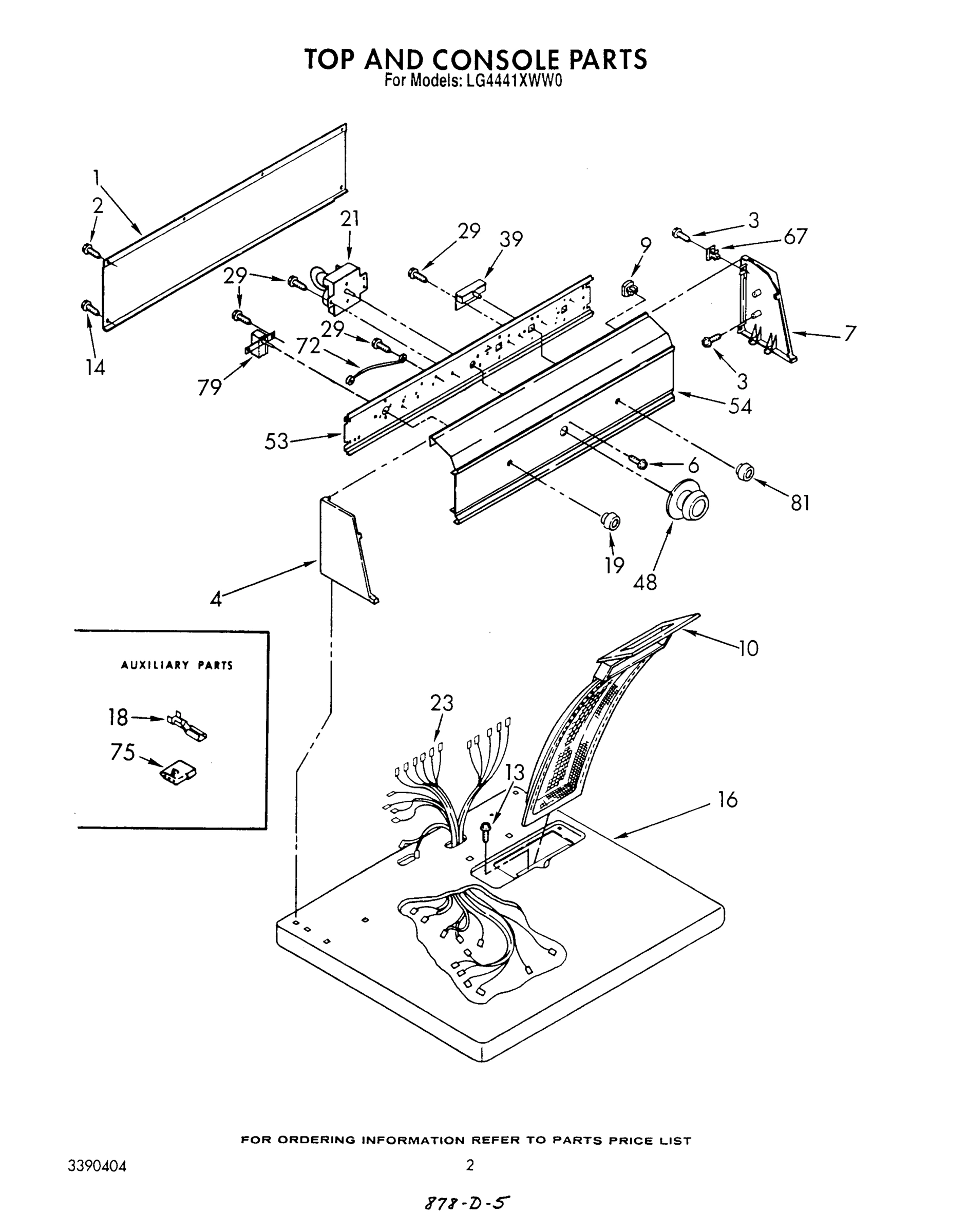 02 - TOP AND CONSOLE , LITERATURE AND OPTIONAL