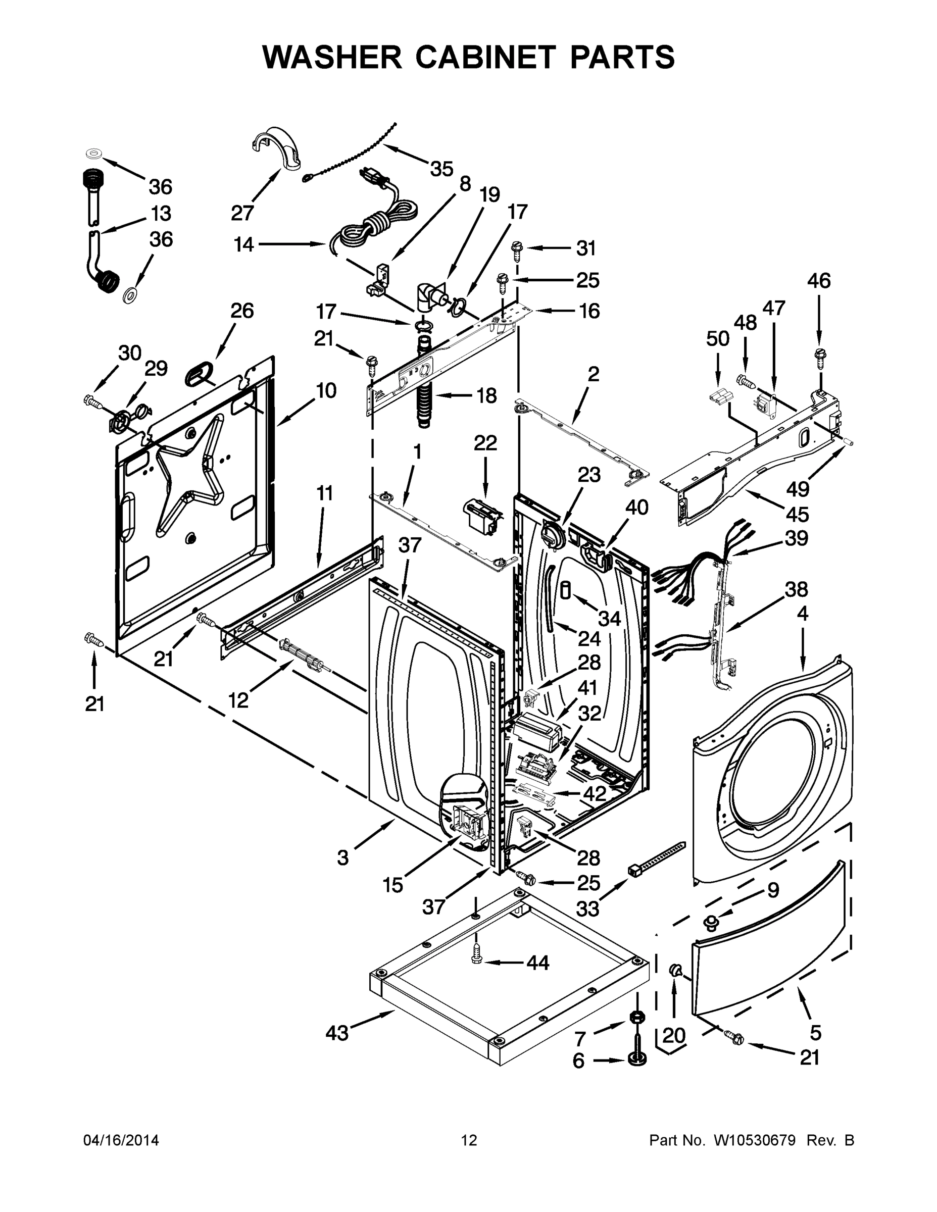 07 - WASHER CABINET PARTS