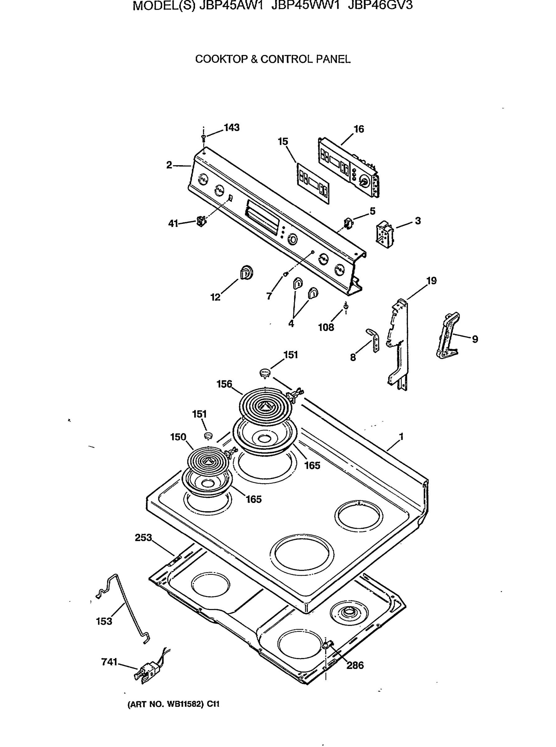 COOKTOP & CONTROL PANEL