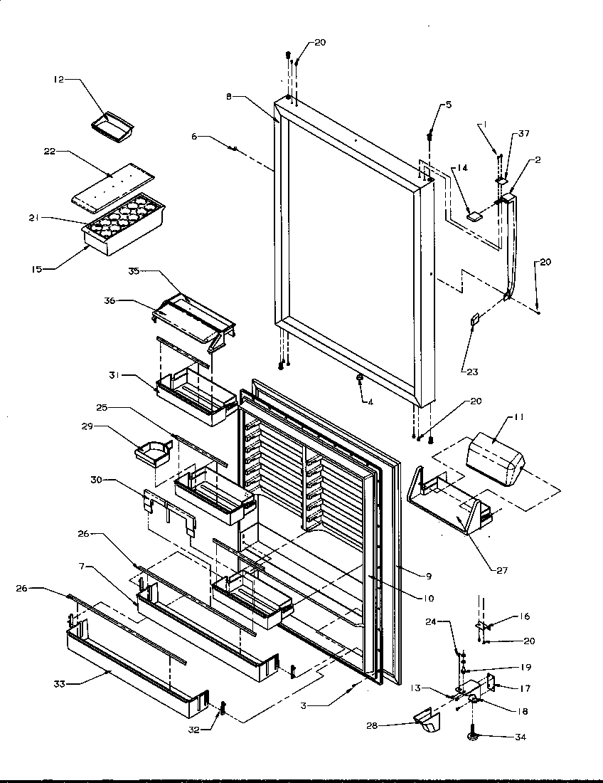 12 - REF DOOR ASSY