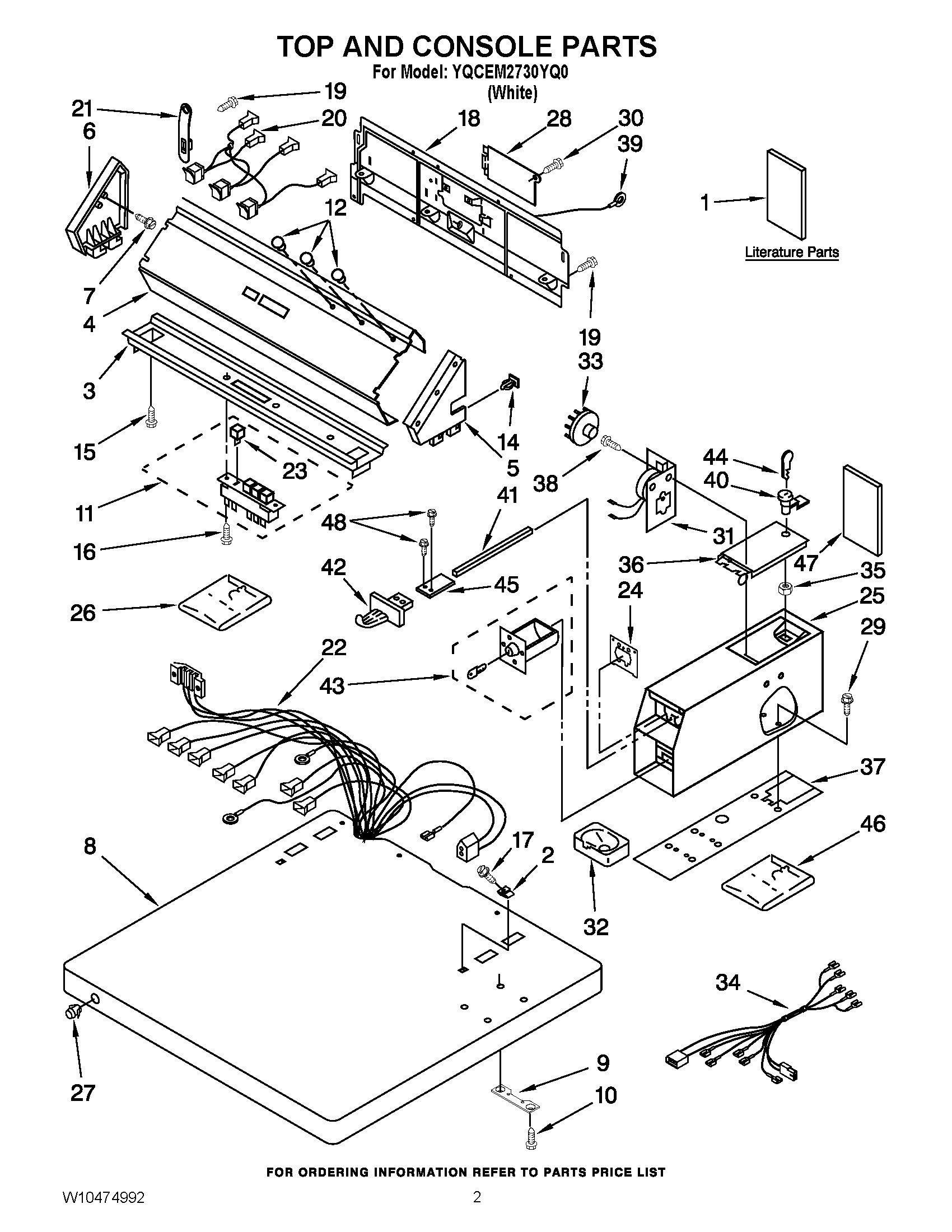 01 - TOP AND CONSOLE PARTS