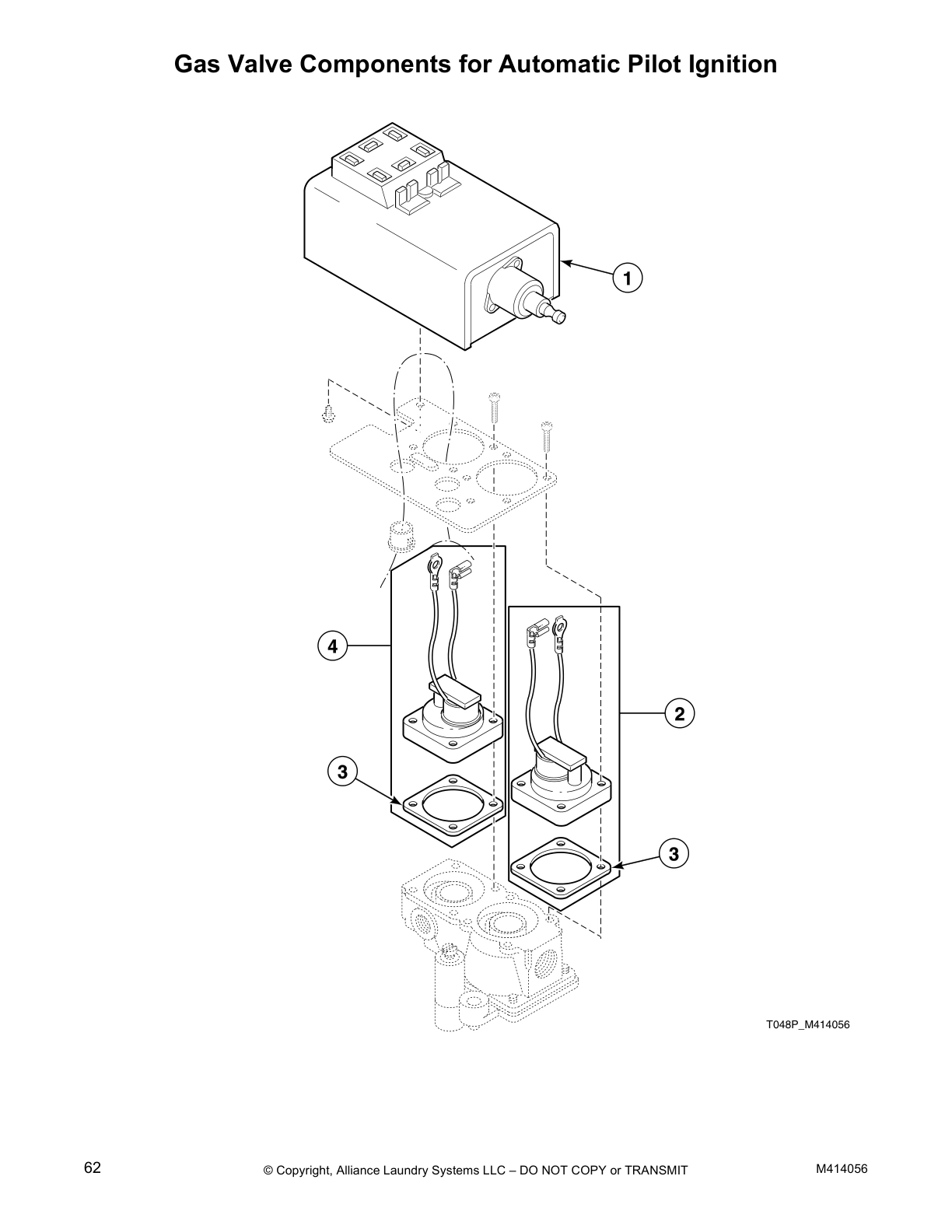 Gas Valve Components for Automatic Pilot Ignition