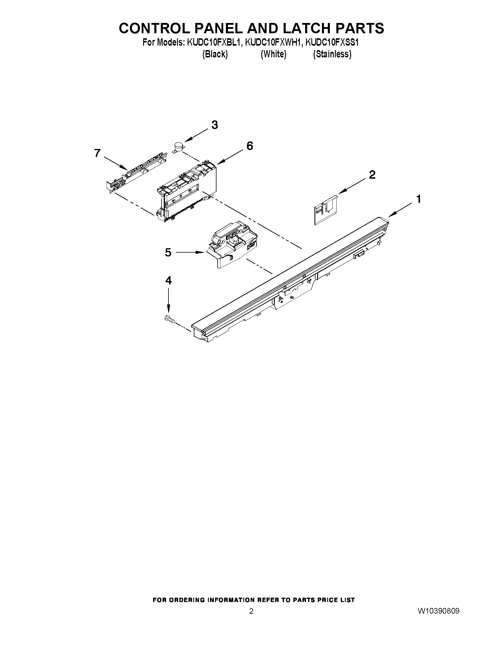 02 - CONTROL PANEL AND LATCH PARTS