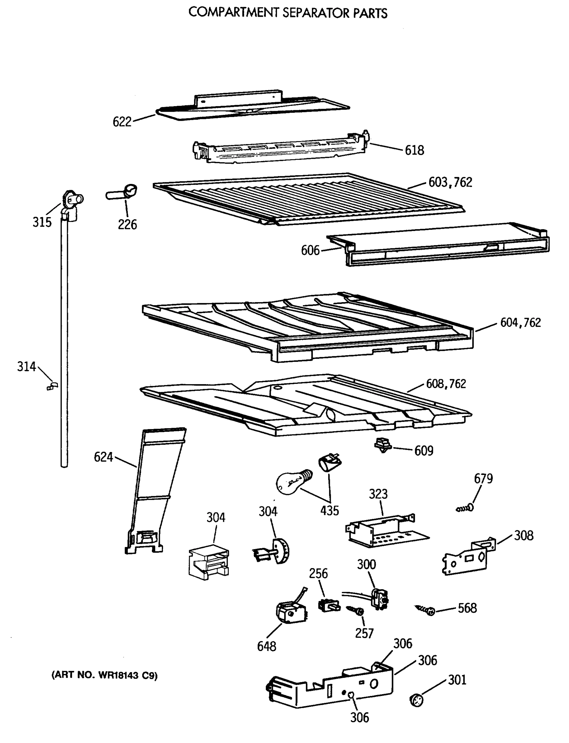 COMPARTMENT SEPARATOR PARTS