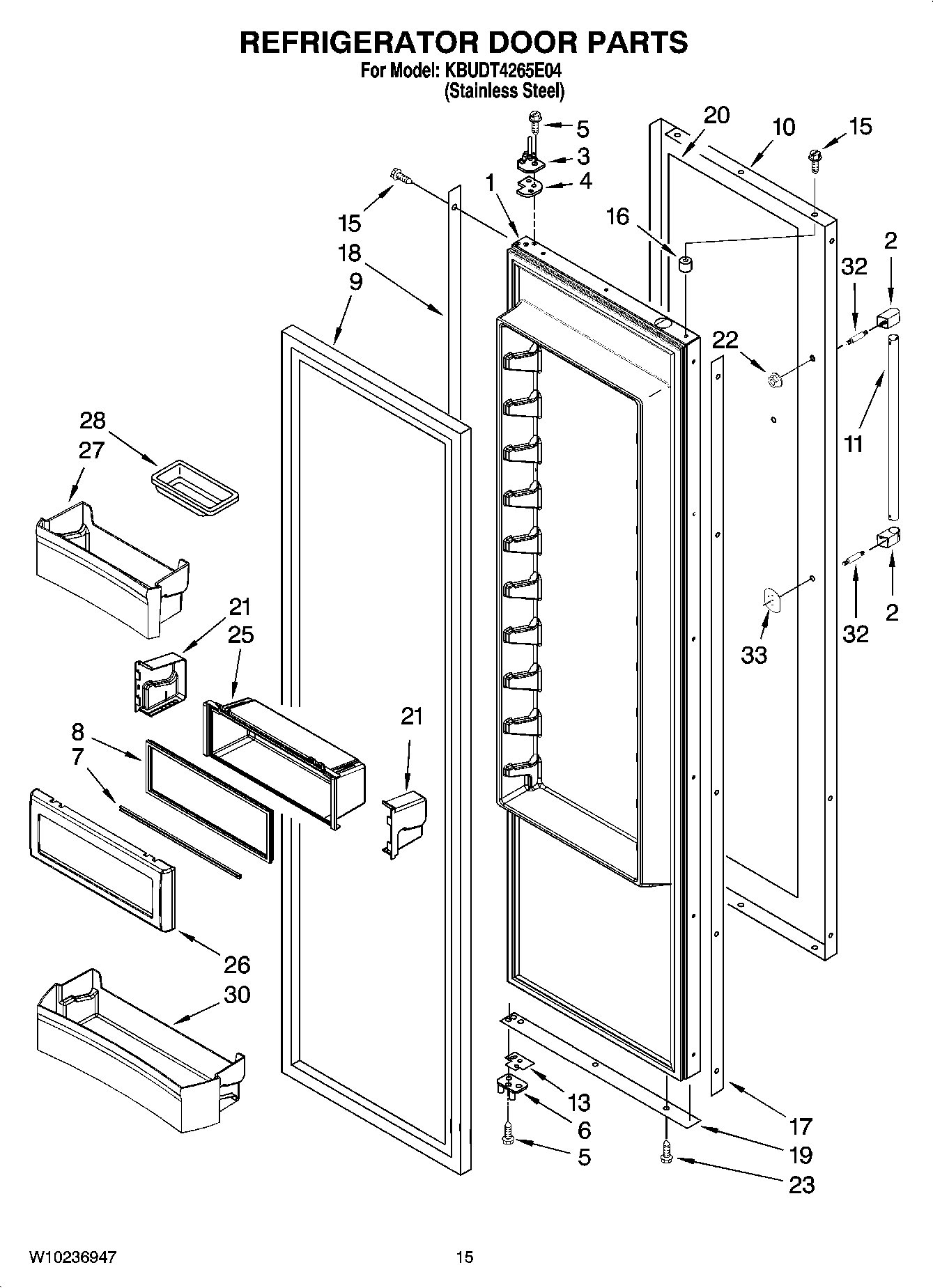 10 - REFRIGERATOR DOOR PARTS