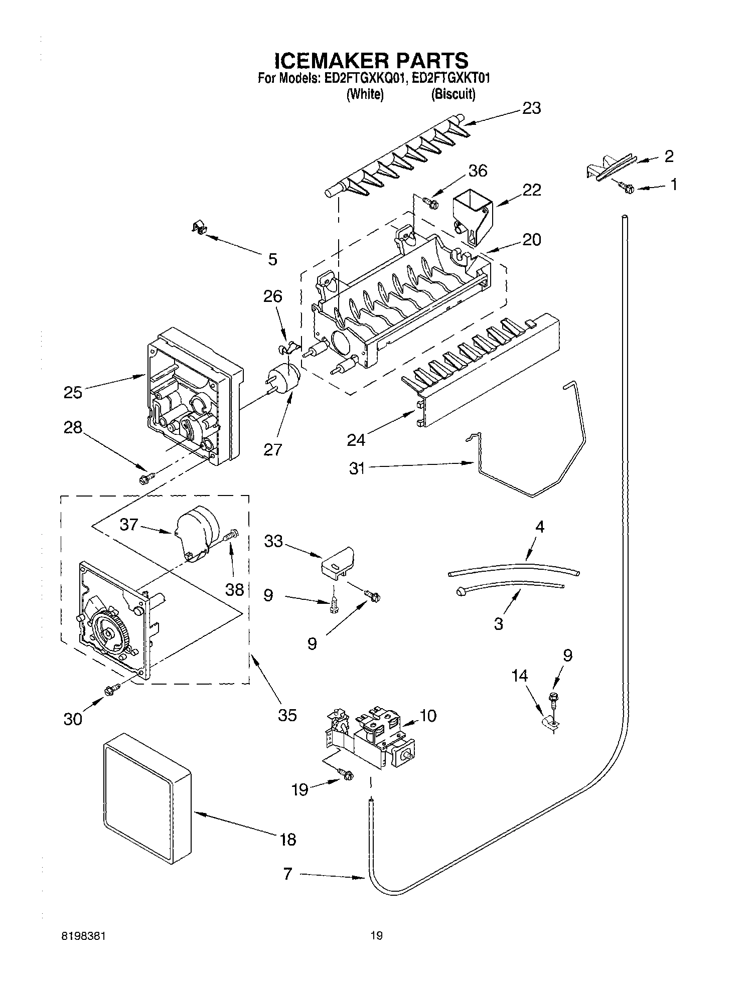 12 - ICE MAKER, OPTIONAL