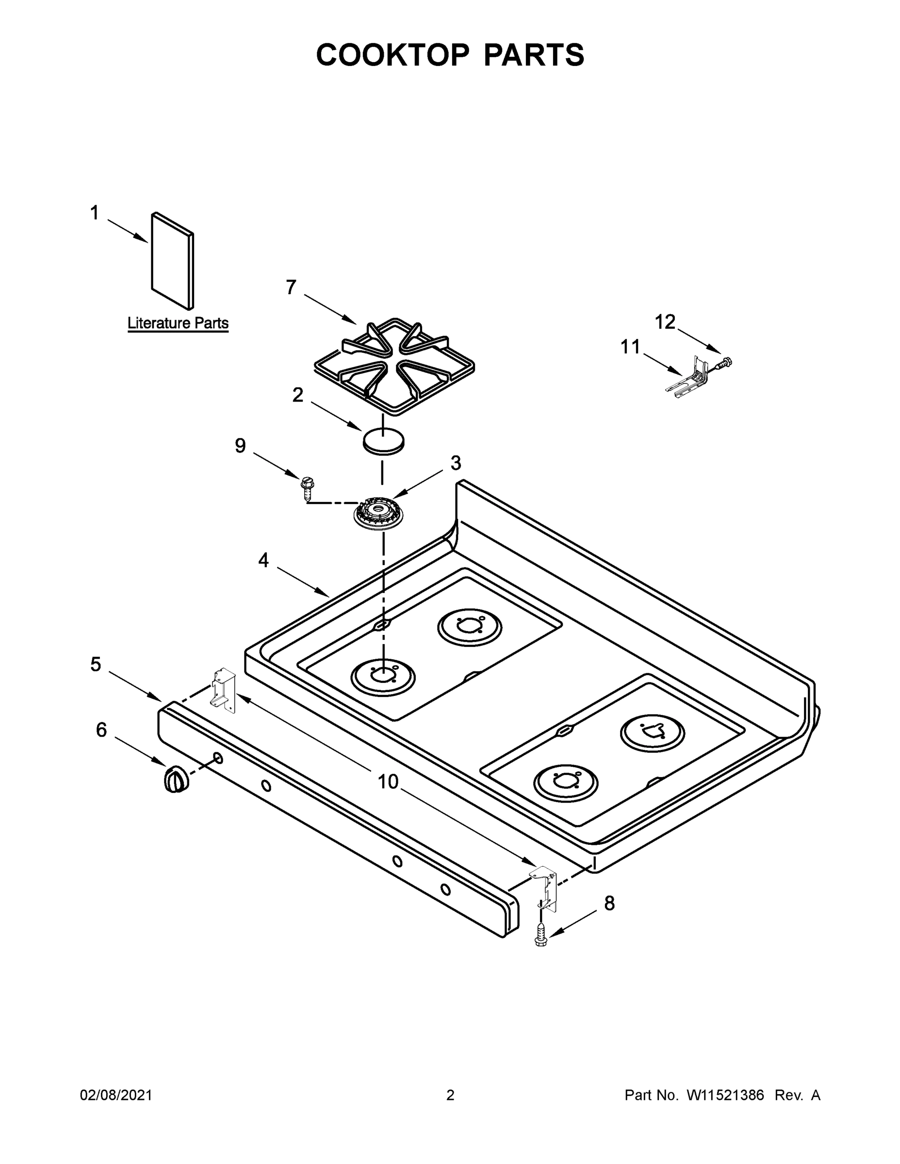 02 - COOKTOP PARTS