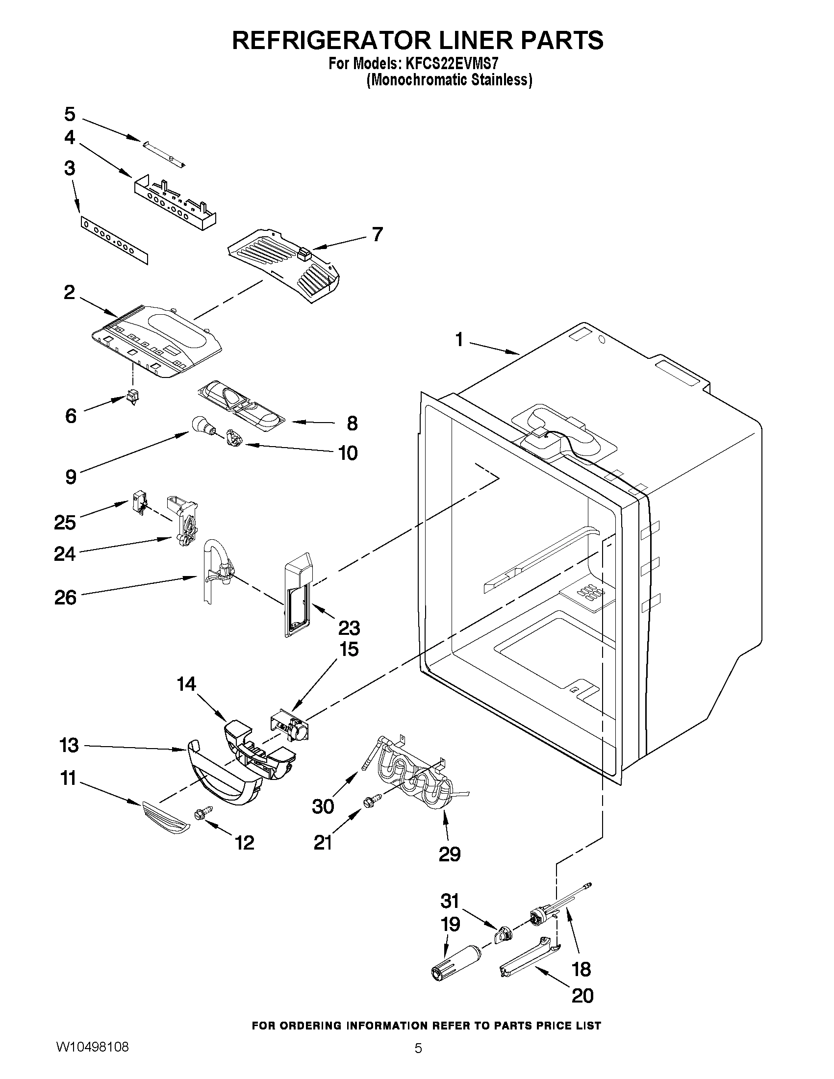 03 - REFRIGERATOR LINER PARTS