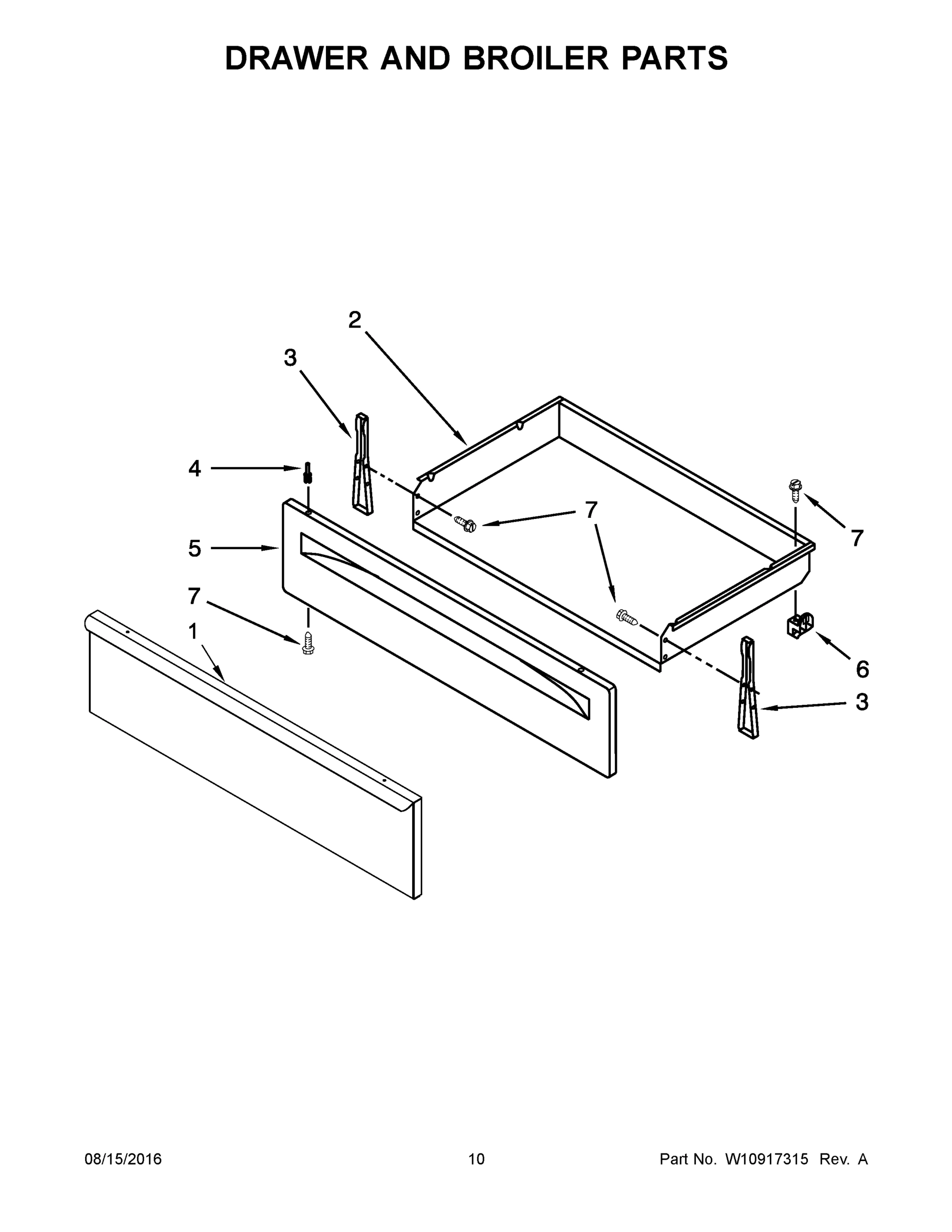 06 - DRAWER AND BROILER PARTS