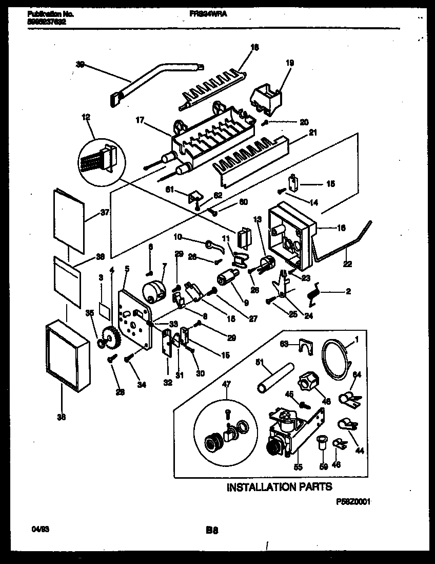 12 - ICE MAKER AND INSTALLATION PARTS