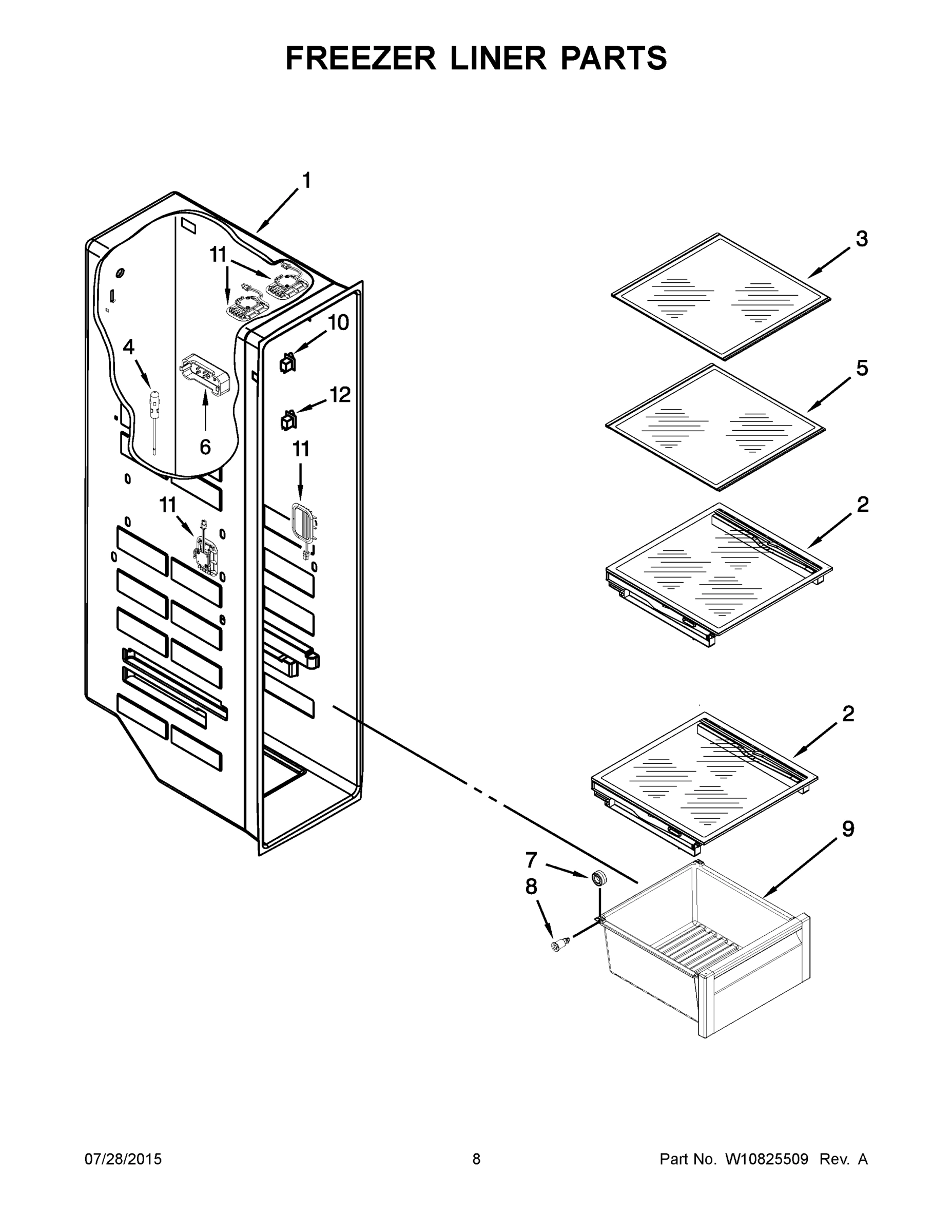 05 - FREEZER LINER PARTS