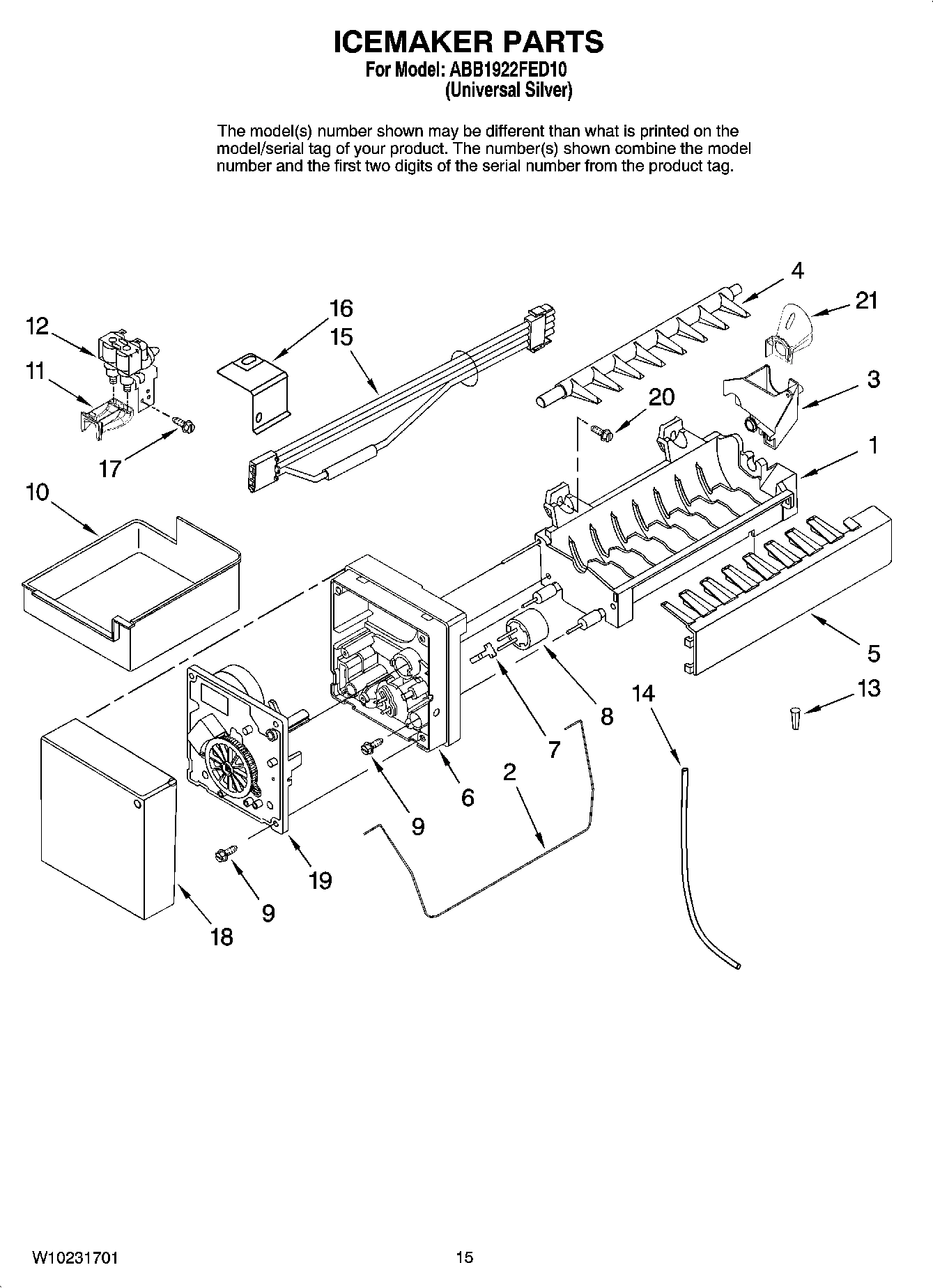 08 - ICEMAKER PARTS, OPTIONAL PARTS (NOT INCLUDED)
