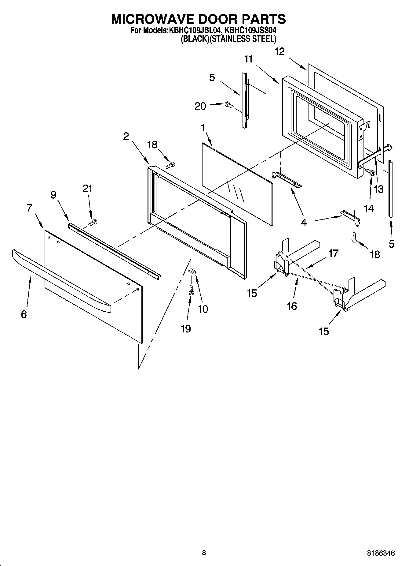 06 - MICROWAVE DOOR PARTS, OPTIONAL PARTS