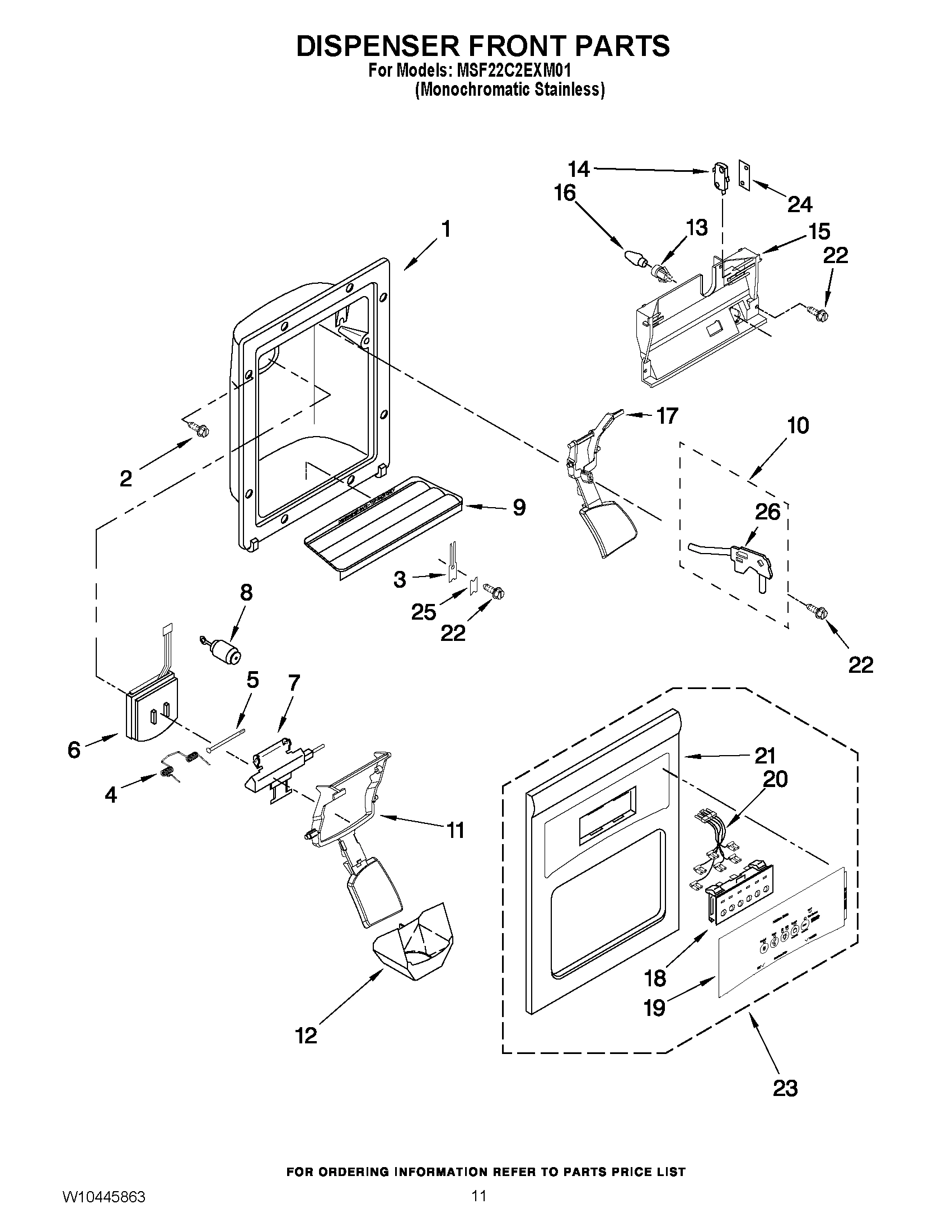 08 - DISPENSER FRONT PARTS