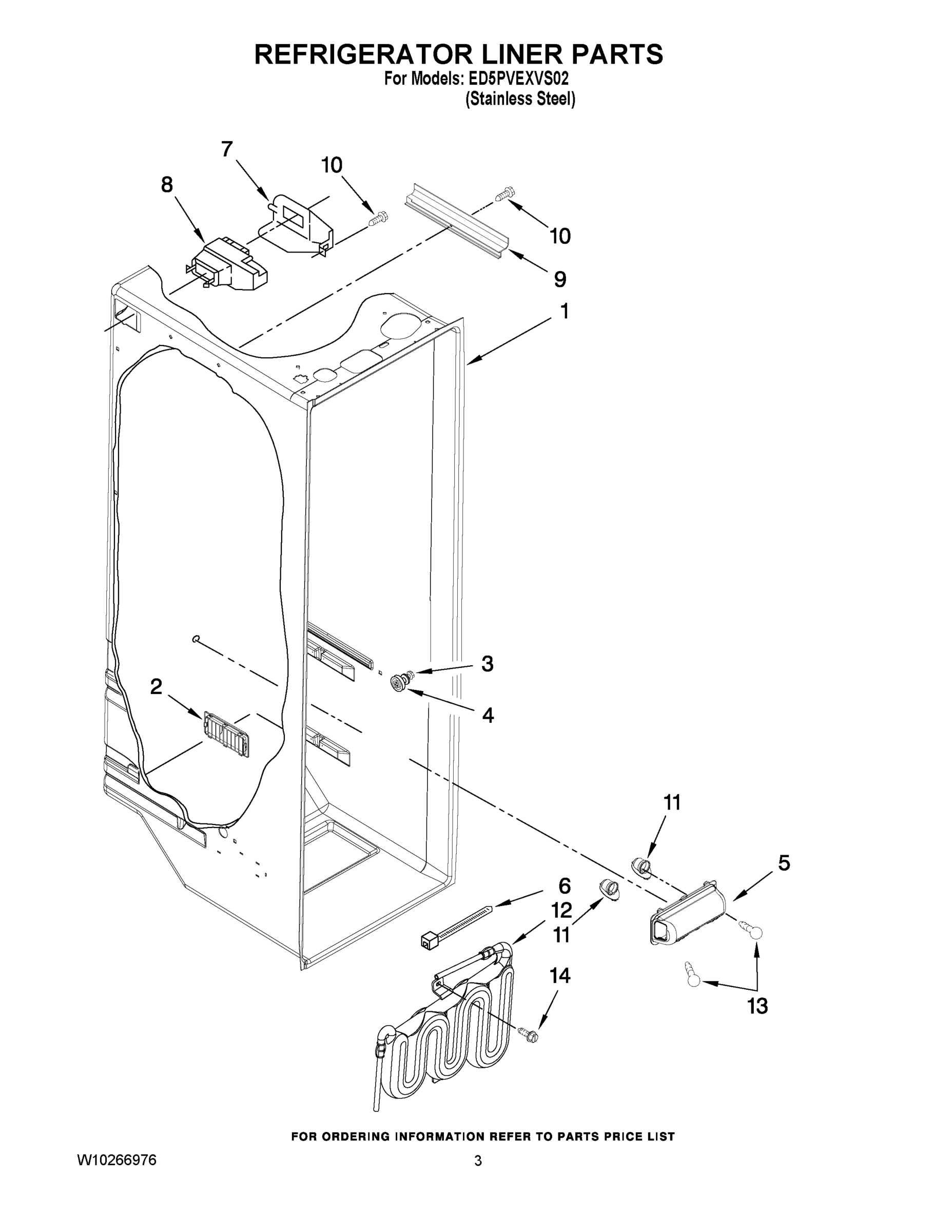 02 - REFRIGERATOR LINER PARTS