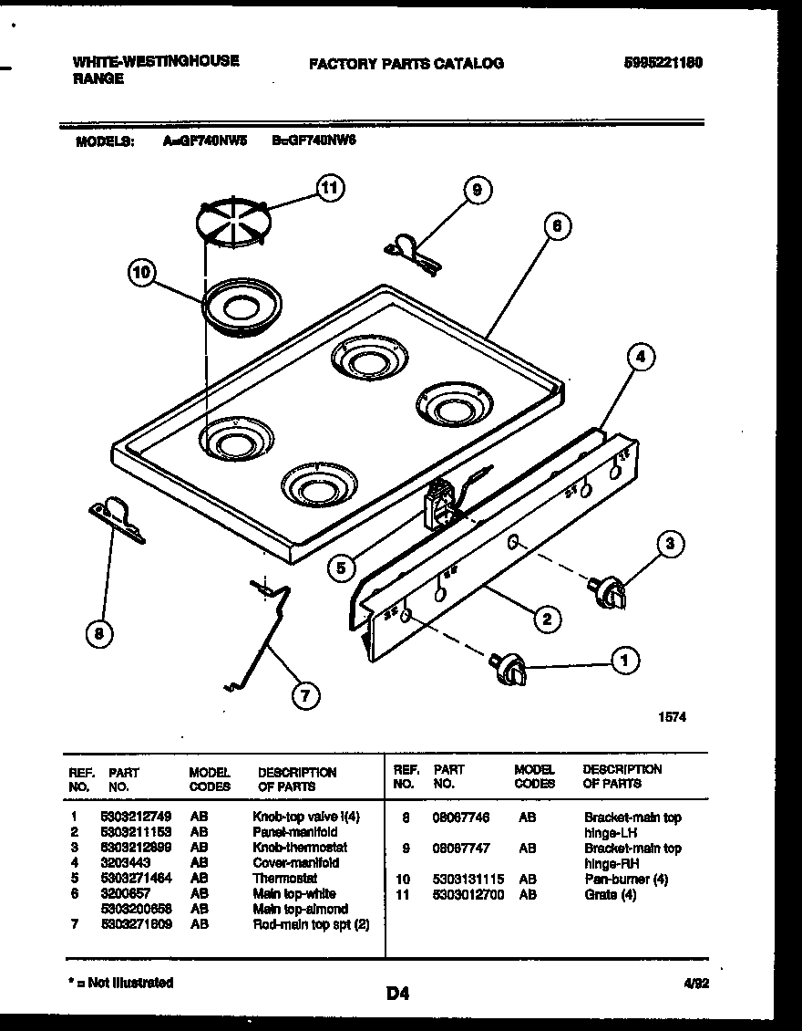 03 - COOKTOP PARTS
