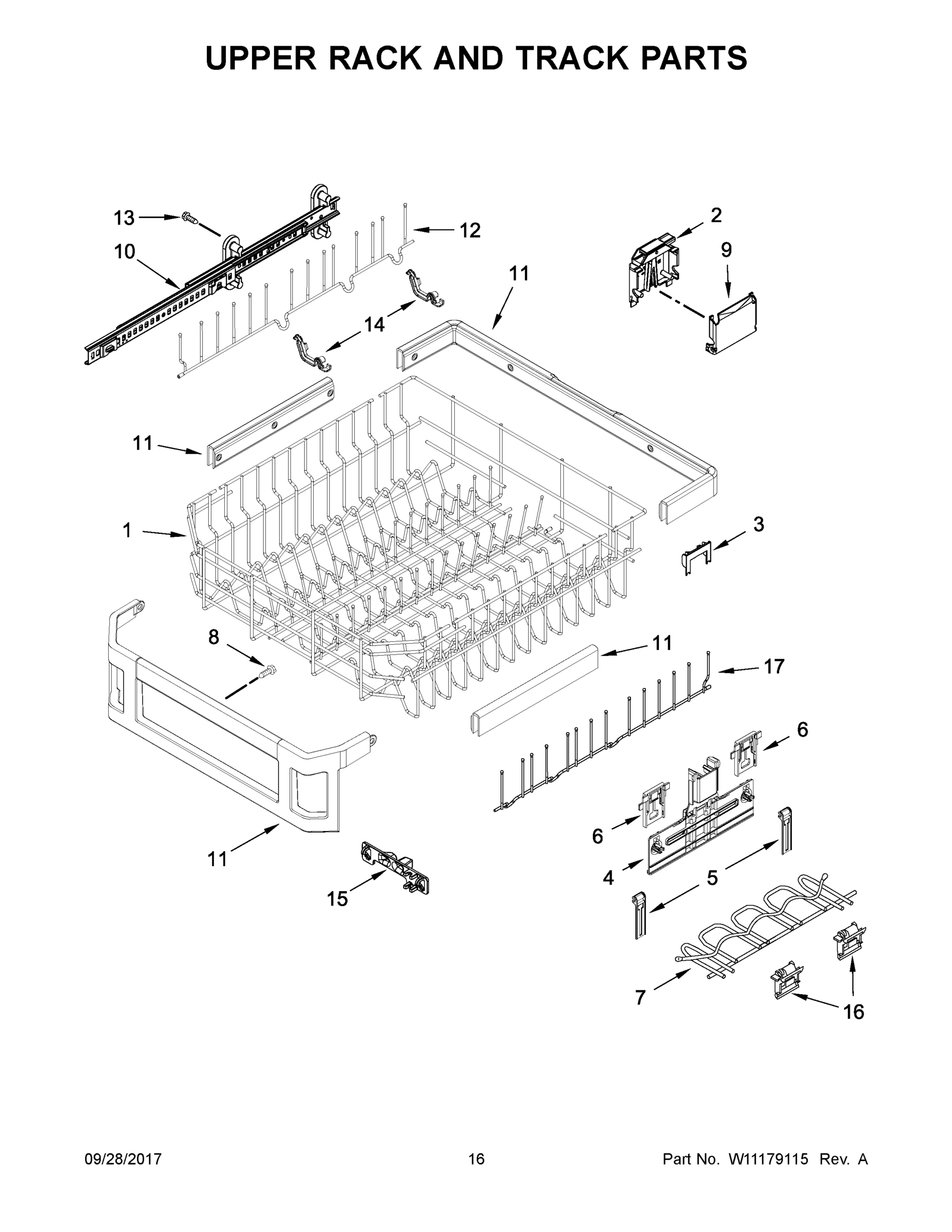 09 - UPPER RACK AND TRACK PARTS