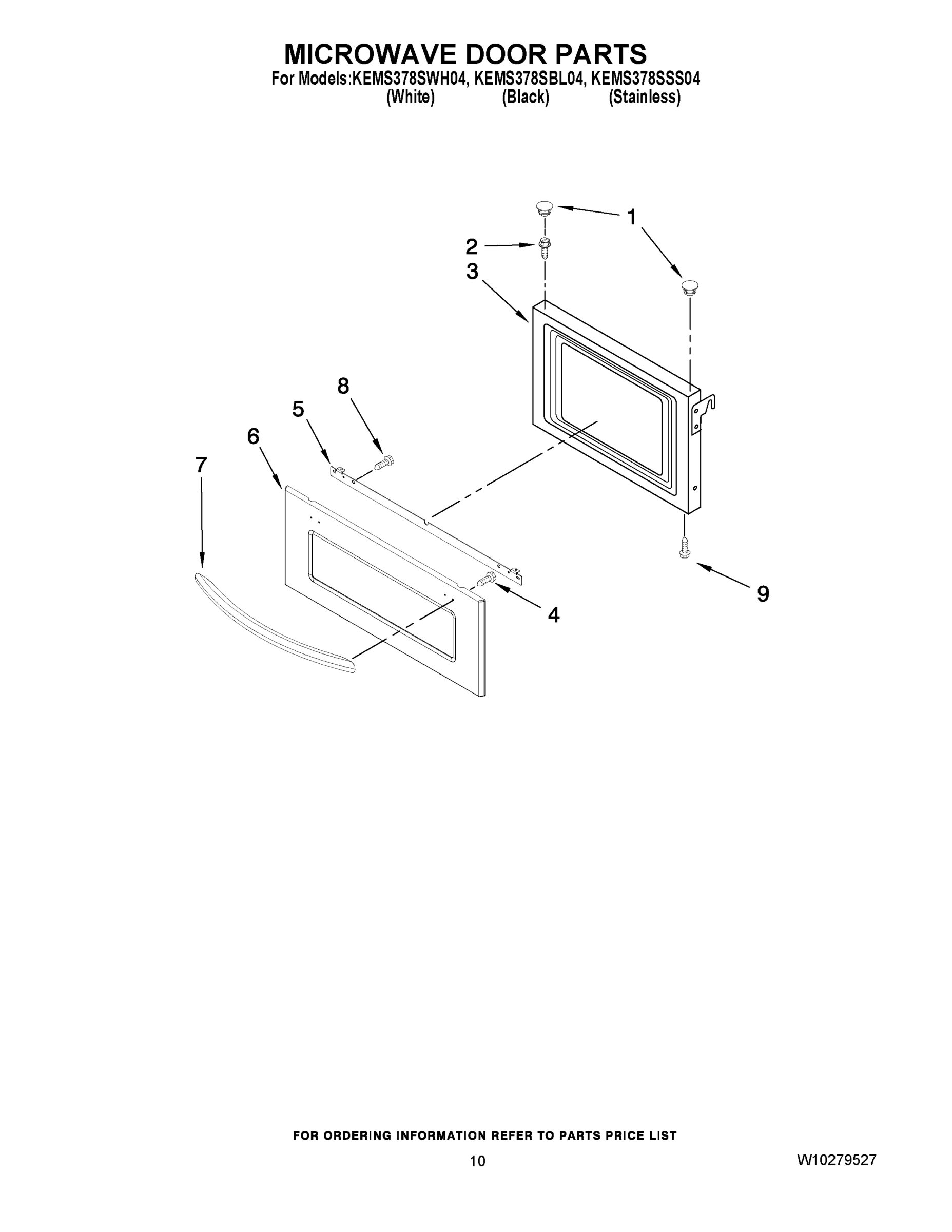 08 - MICROWAVE DOOR PARTS